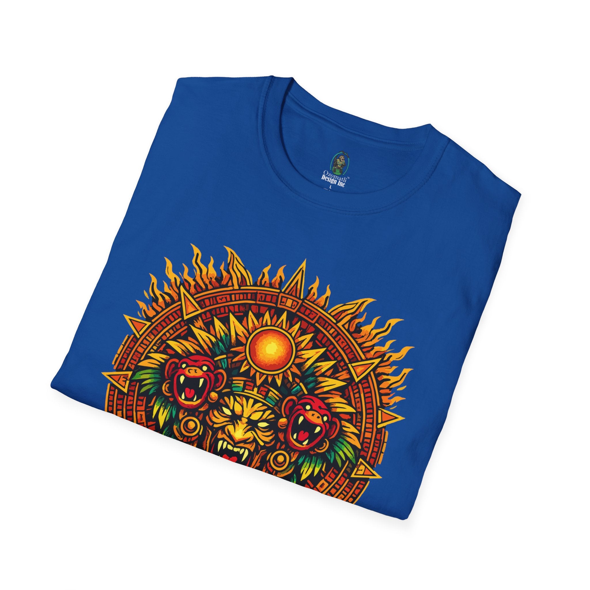 Aztec Skull Sunburst T-Shirt | Tribal Floral Skull Design