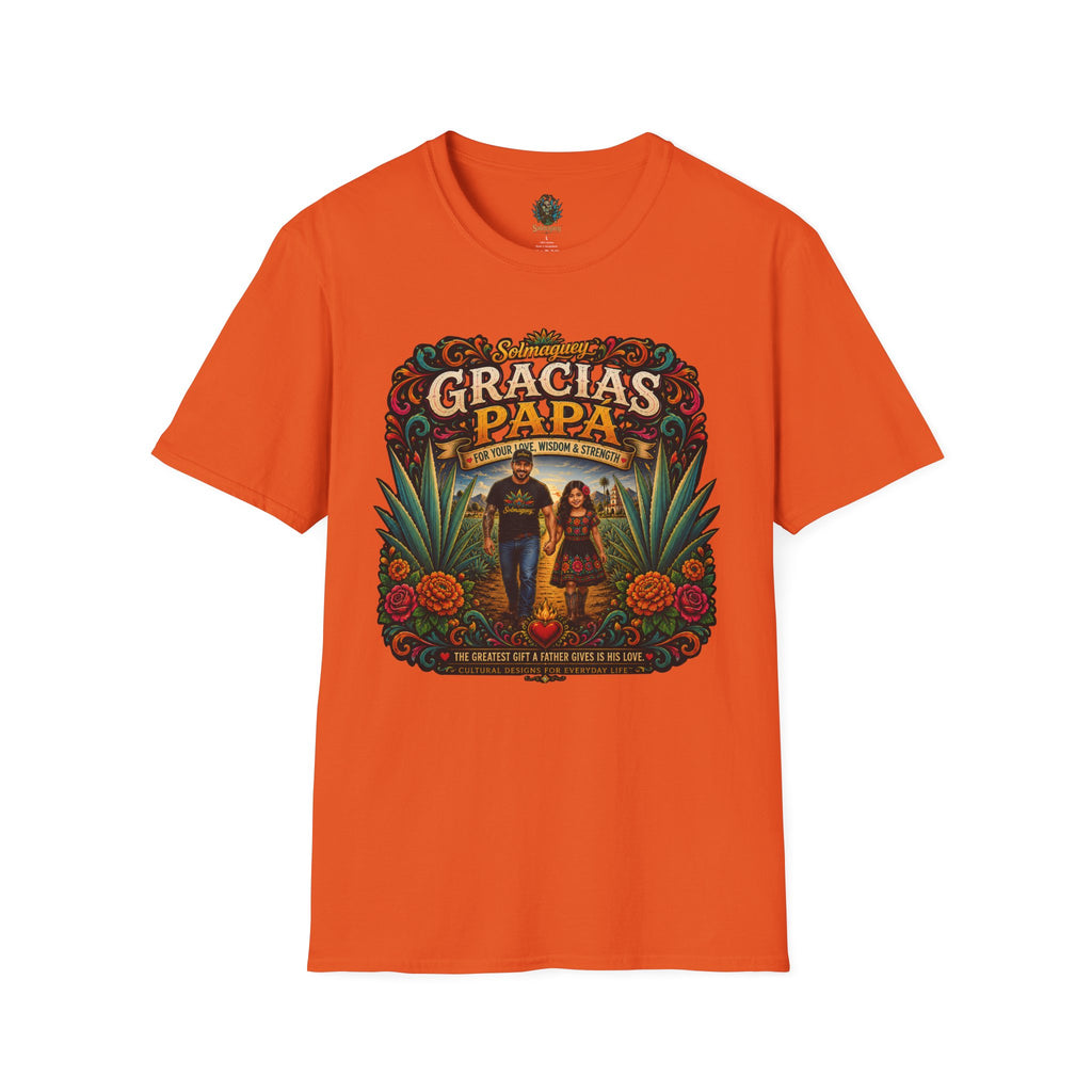 Gracias Papá Shirt, Mexican Dad Gift, Father Daughter Shirt, Latino Father Gift, Hispanic Family Tee, Father's Day Gift for Papa, Mexican Folk Art Shirt