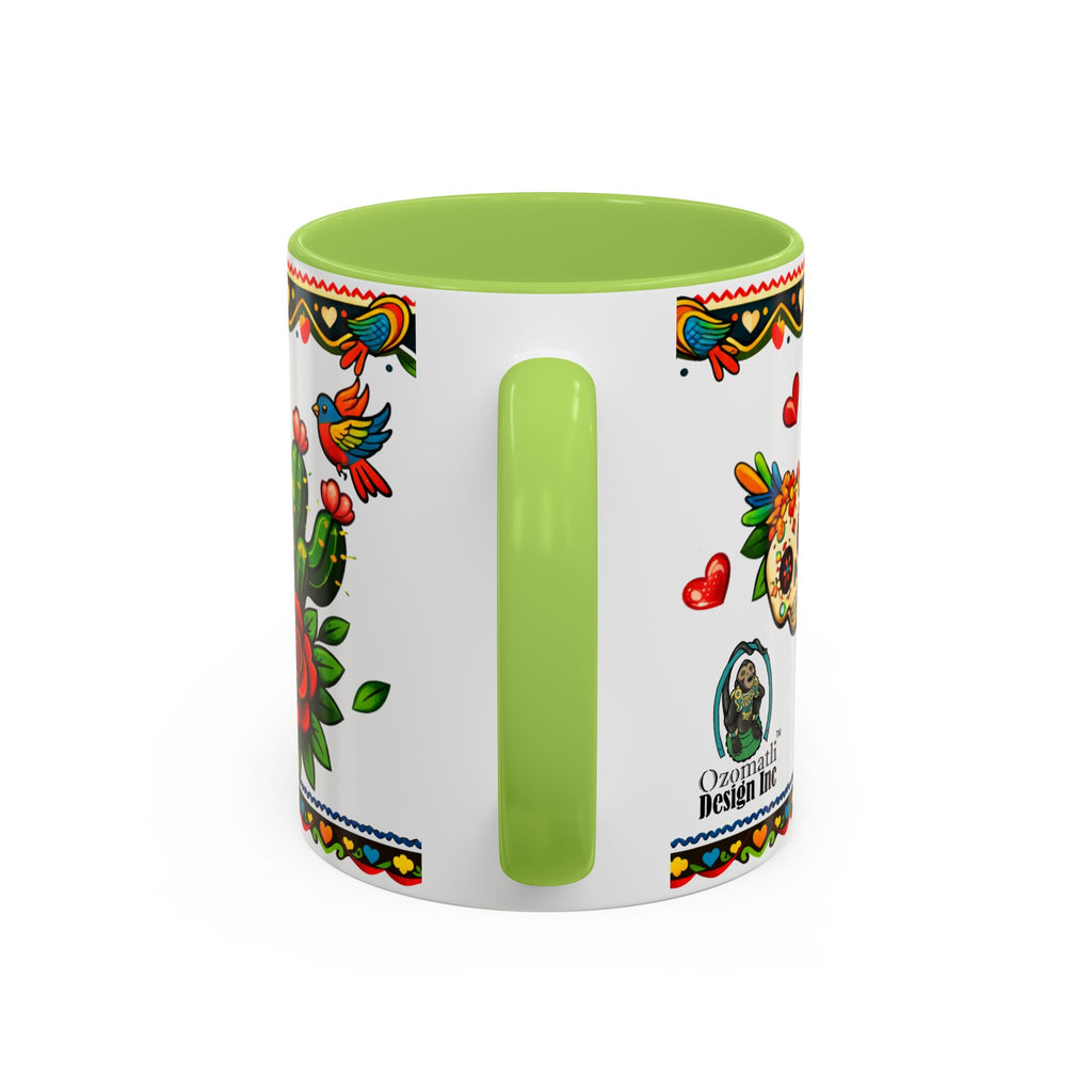 Happy Mother's Day Accent Coffee Mug – Colorful Mexican Folk Art Design