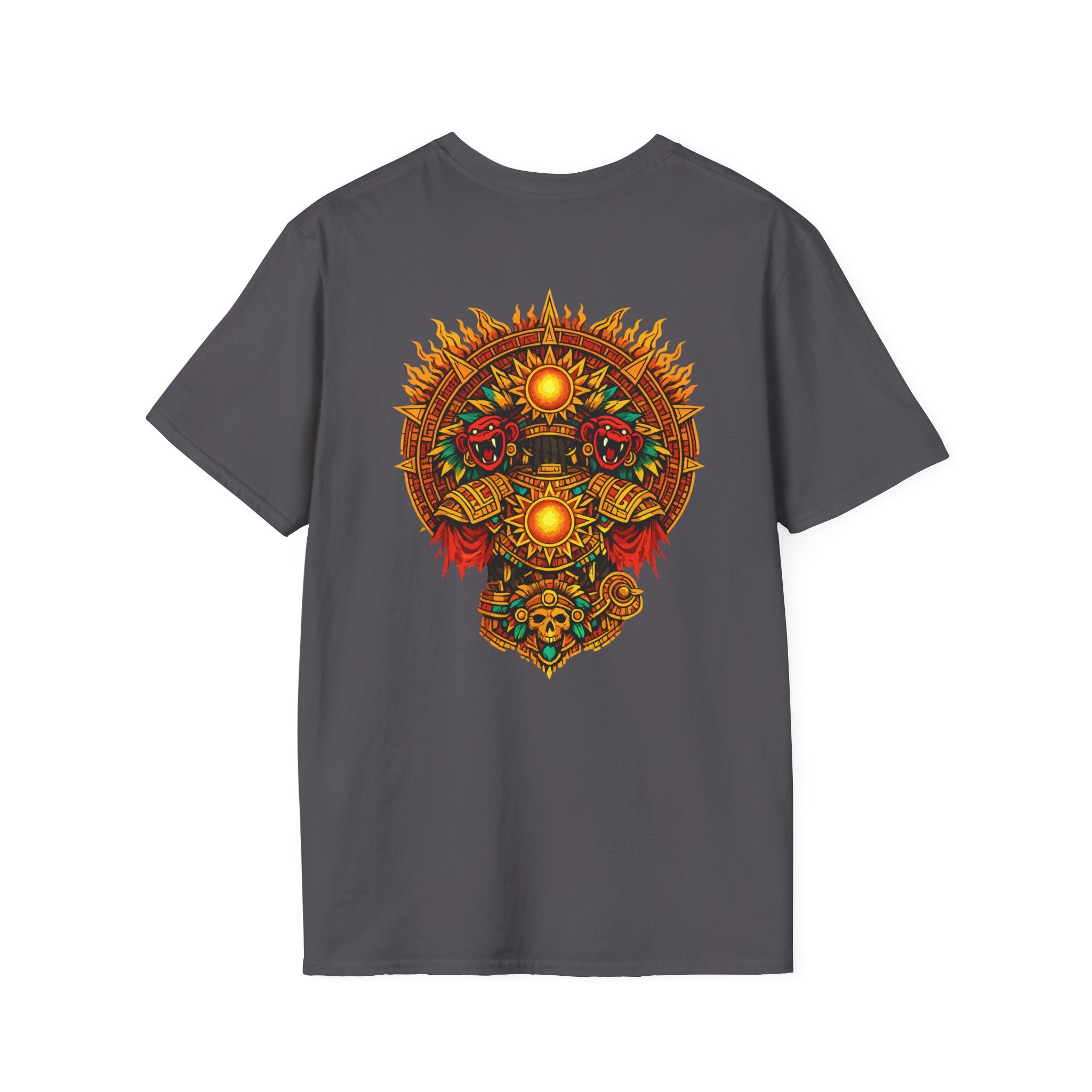 Aztec Skull Sunburst T-Shirt | Tribal Floral Skull Design