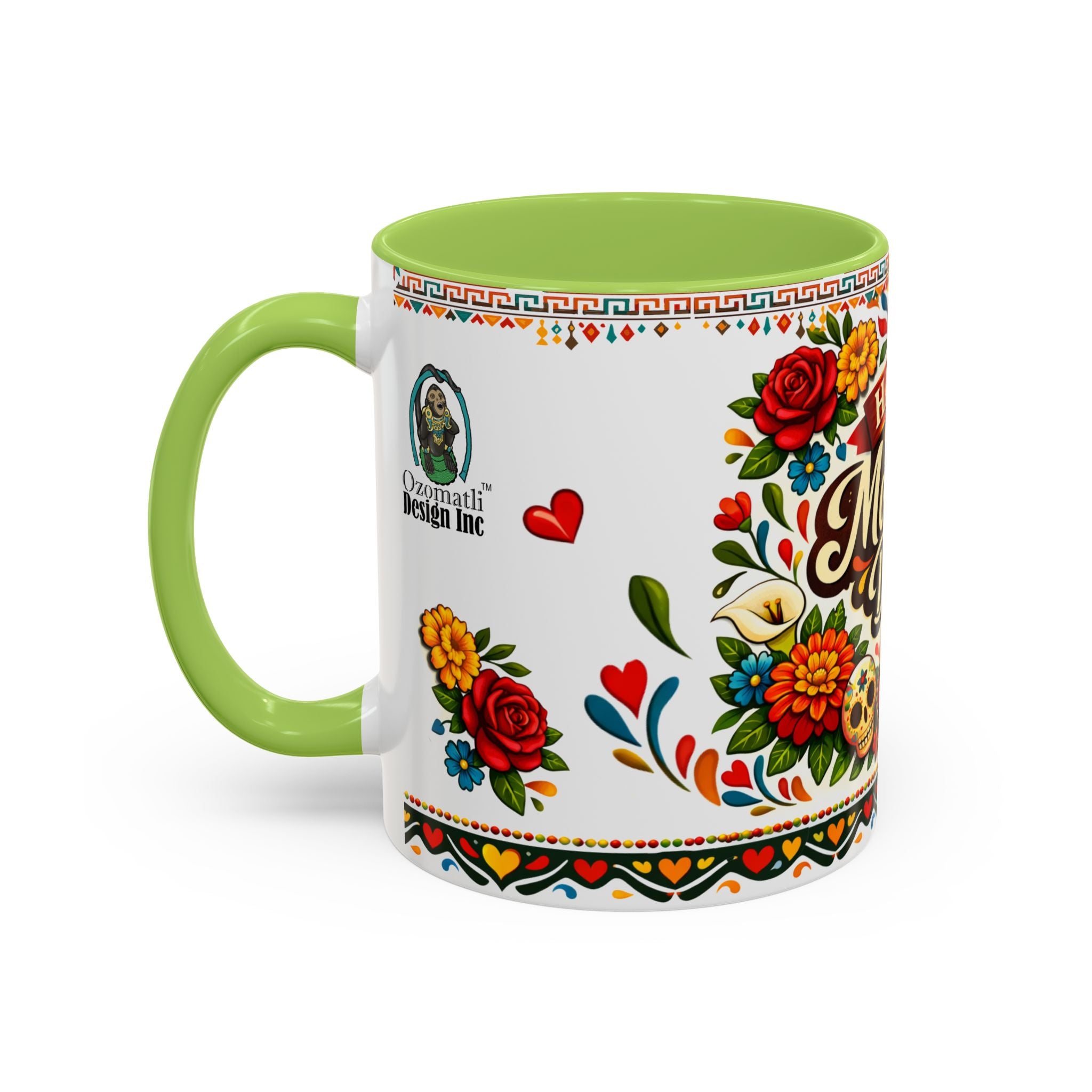 Happy Mother's Day Accent Mug-Colorful Floral Day of the Dead Design (11/15oz)