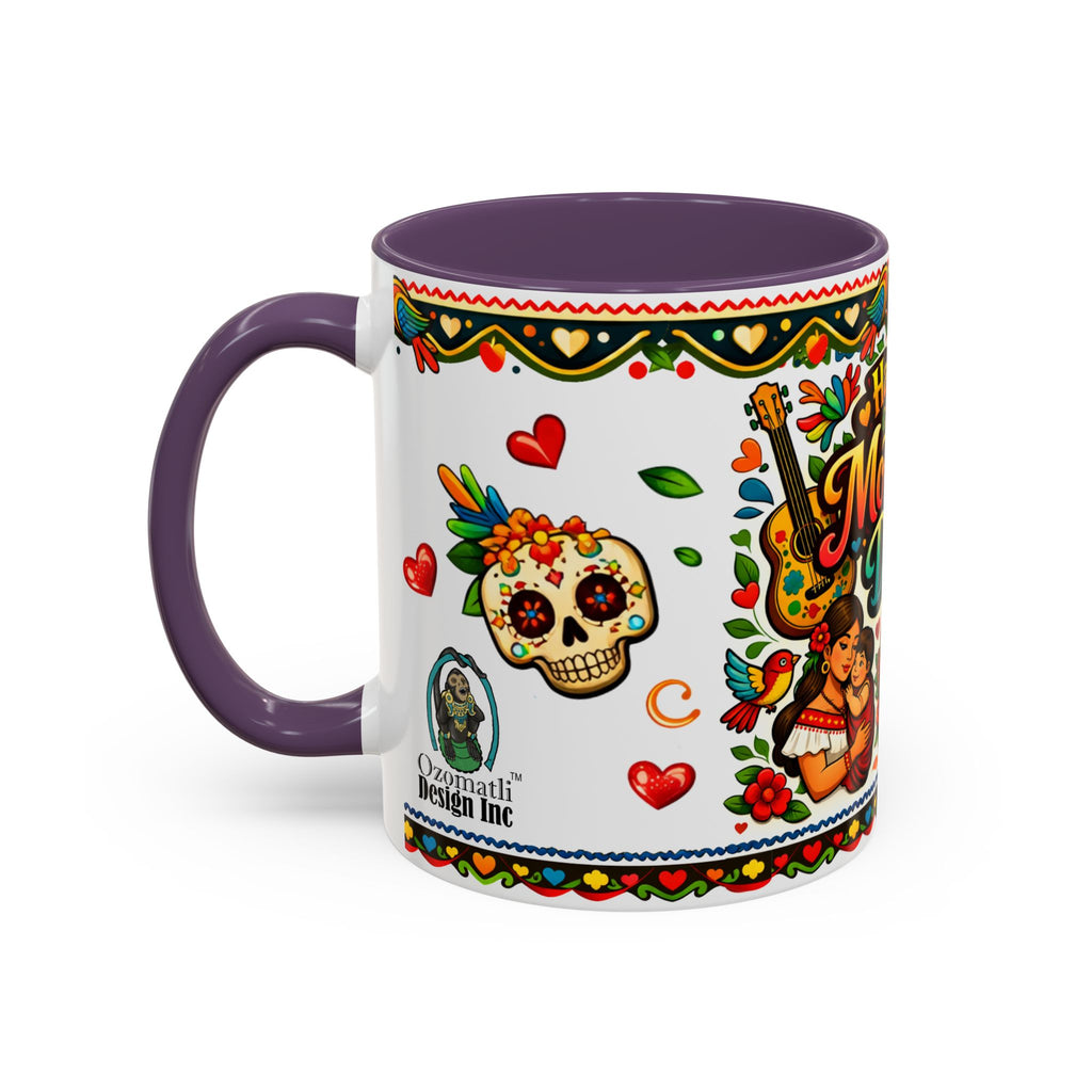 Happy Mother's Day Accent Coffee Mug – Colorful Mexican Folk Art Design