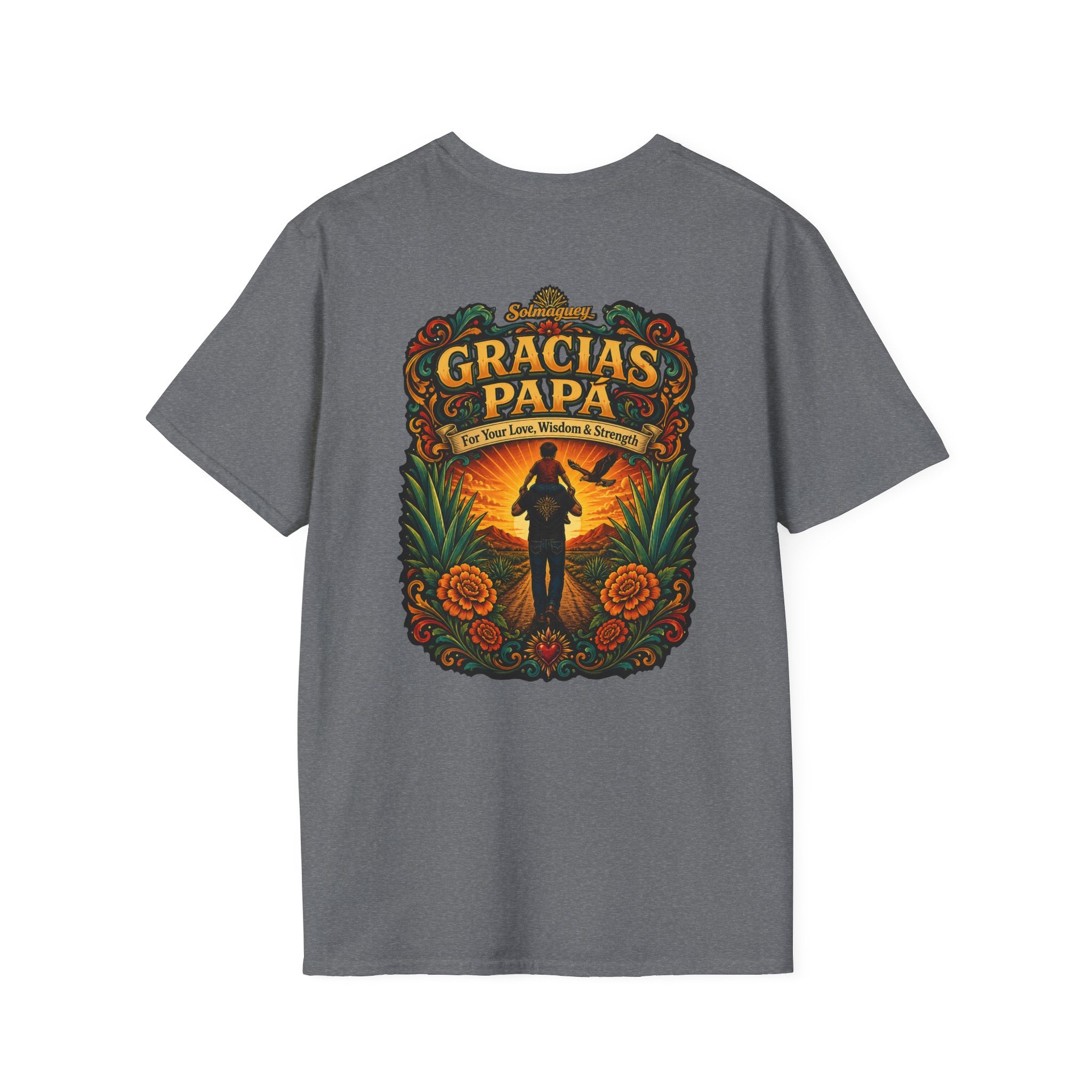Gracias Papá Shirt, Mexican Dad Gift, Father Son Shirt, Father's Day Gift for Papa, Latino Dad Tee, Hispanic Family Shirt, Folk Art Father Gift