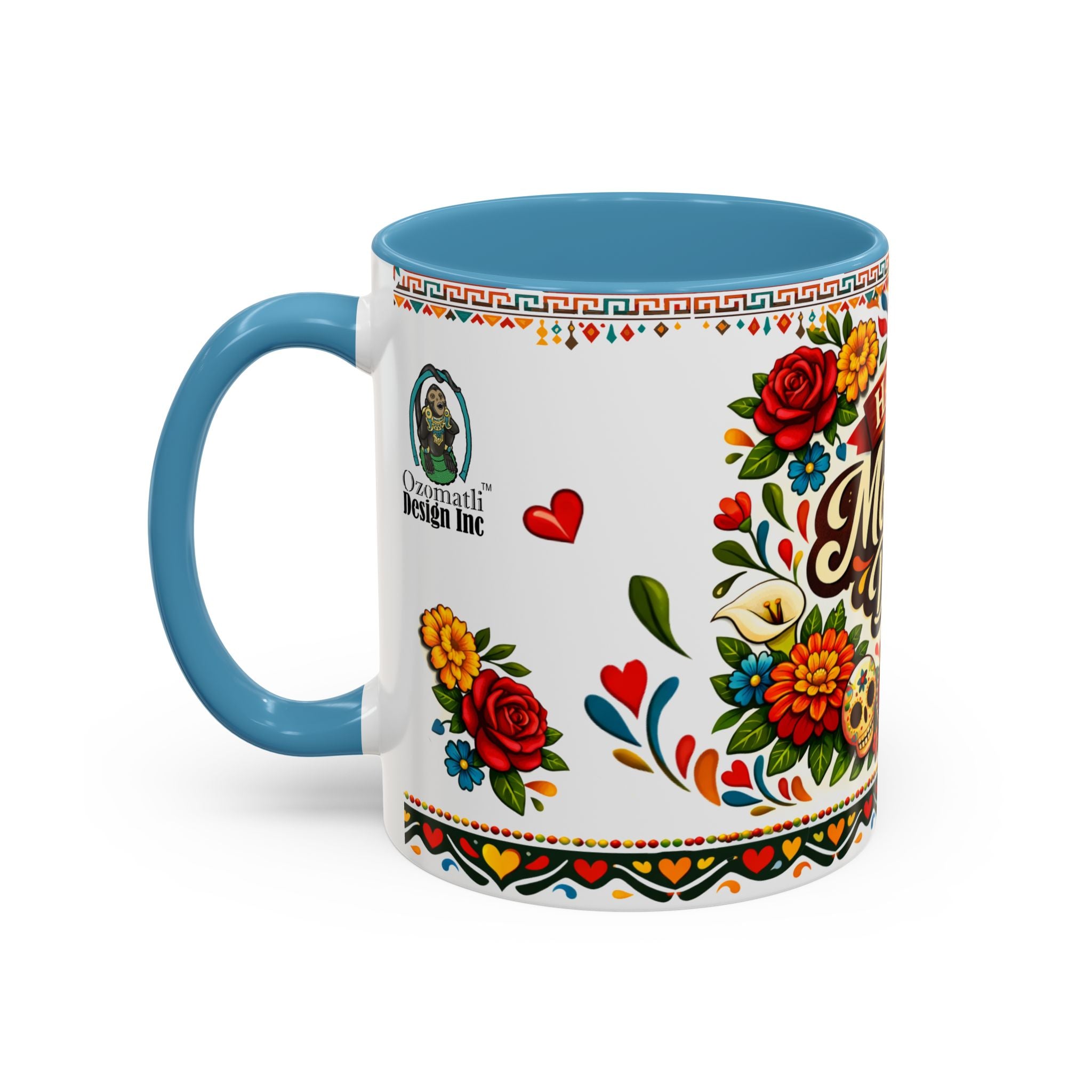 Happy Mother's Day Accent Mug-Colorful Floral Day of the Dead Design (11/15oz)