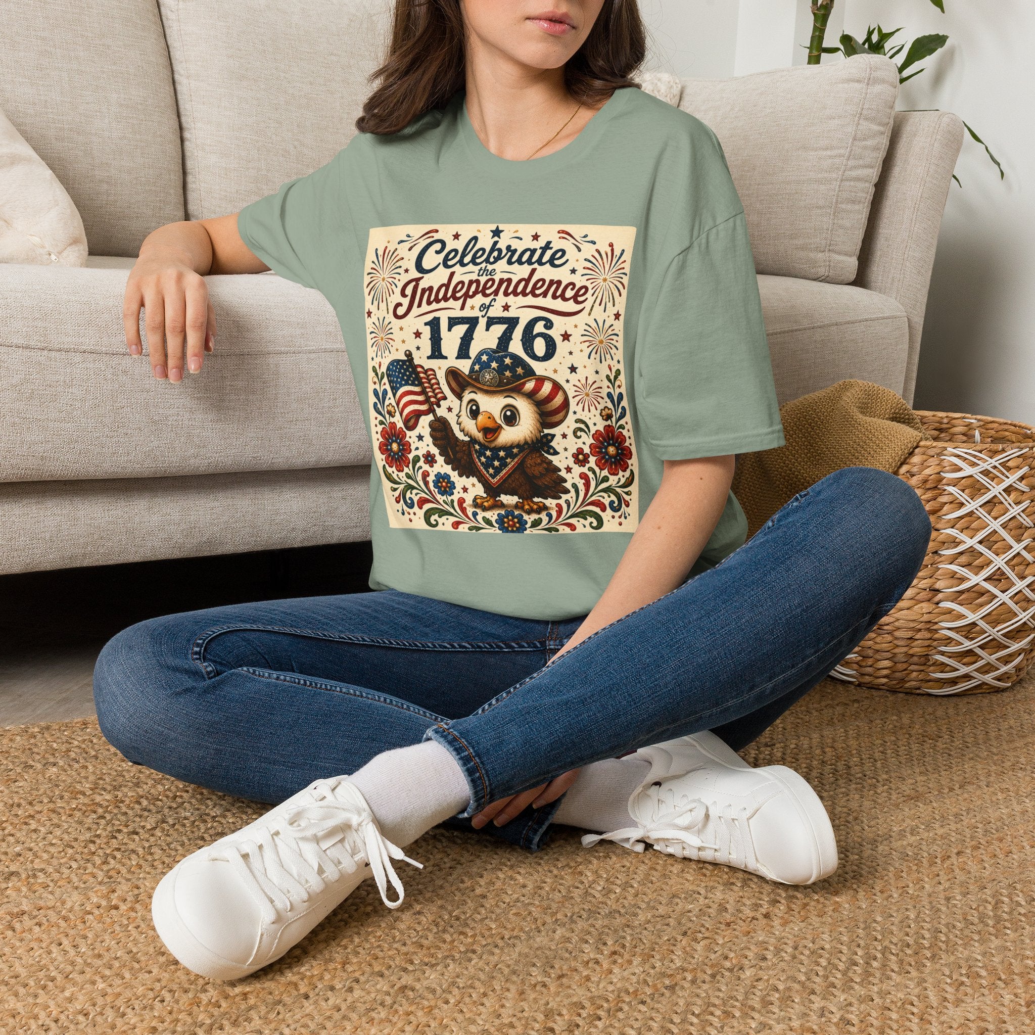 1776 Independence Day Eagle T-Shirt | Patriotic American Flag Shirt | 4th of July Celebration Tee
