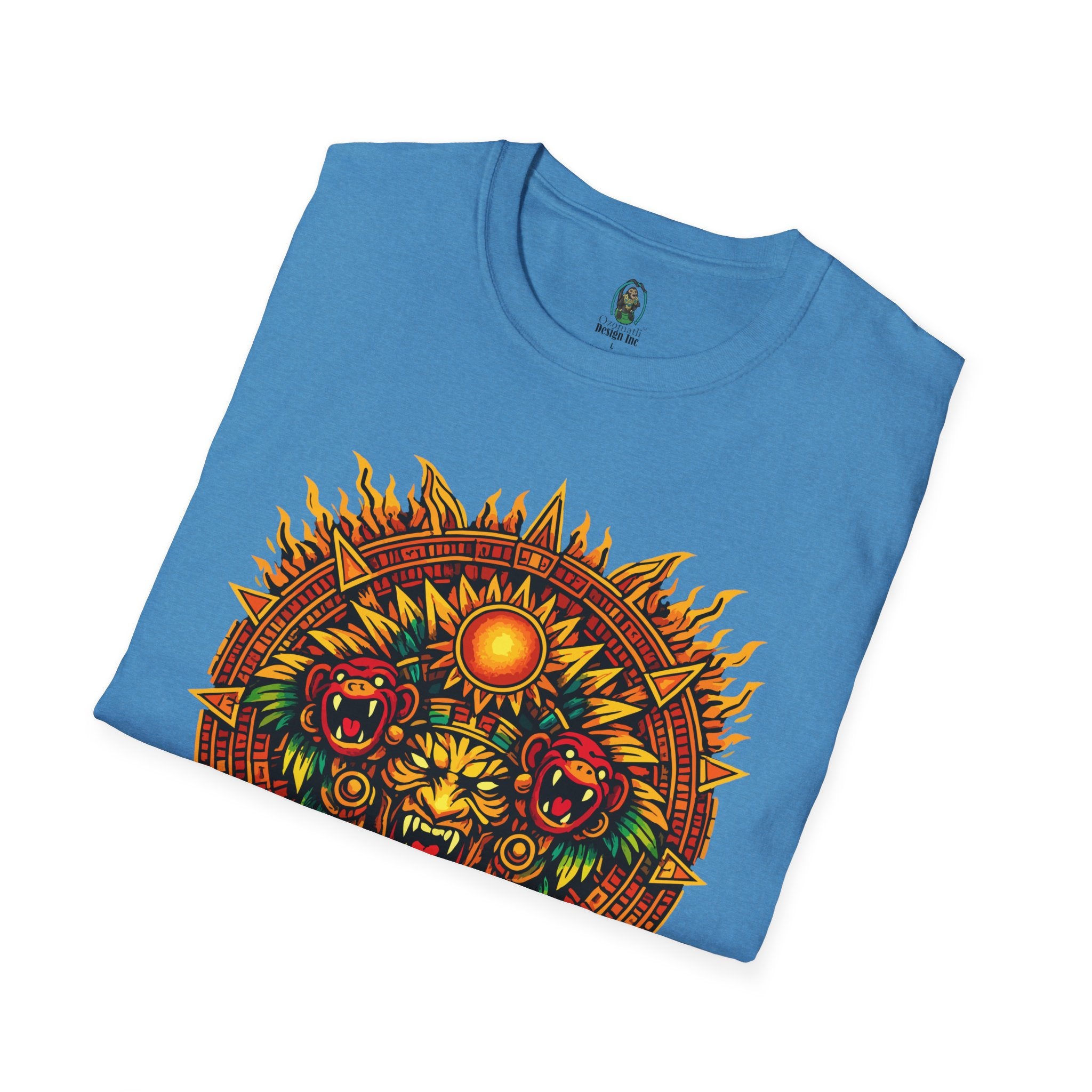 Aztec Skull Sunburst T-Shirt | Tribal Floral Skull Design