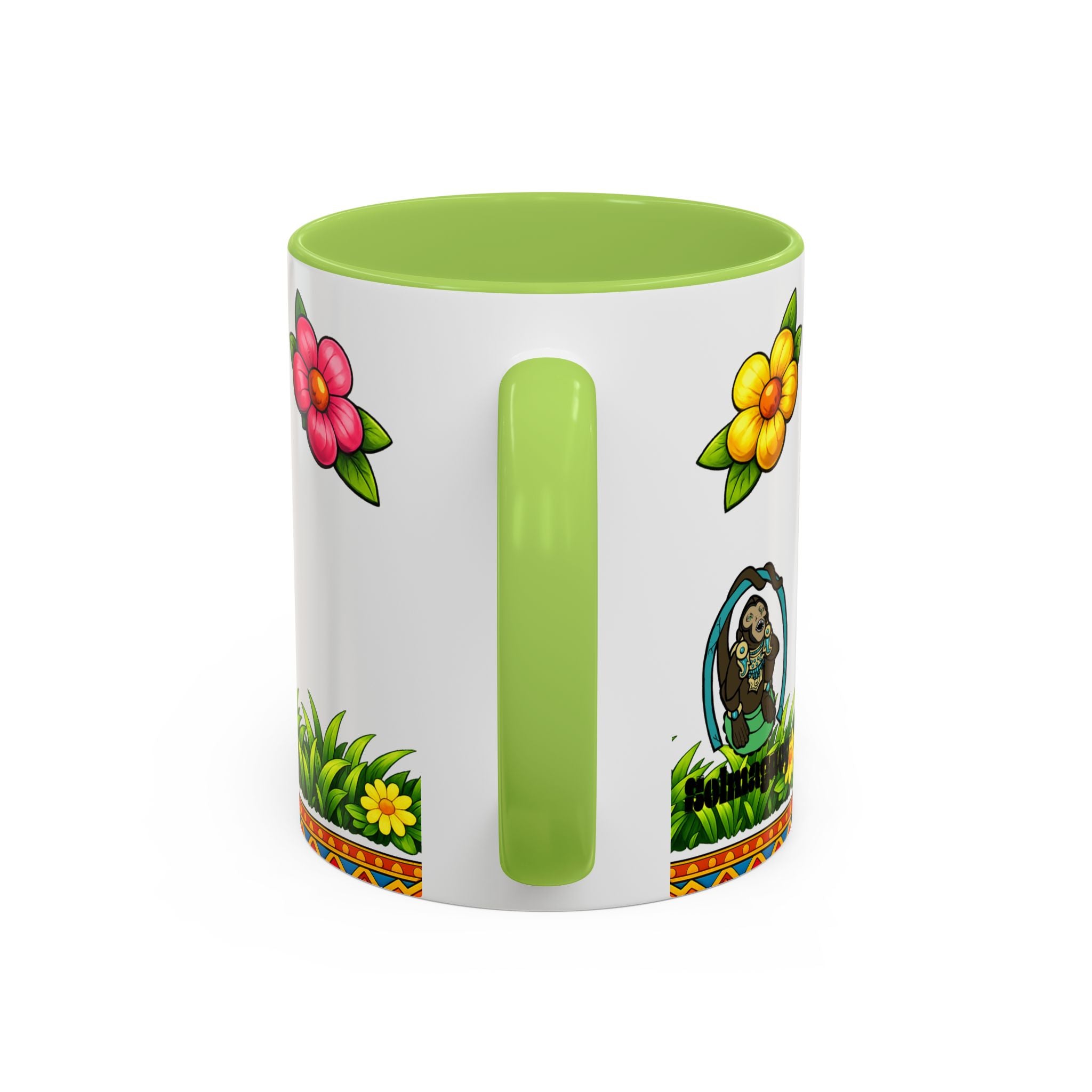 Cute Easter Bunny with Colorful Eggs Mug Accent Coffee Mug EU