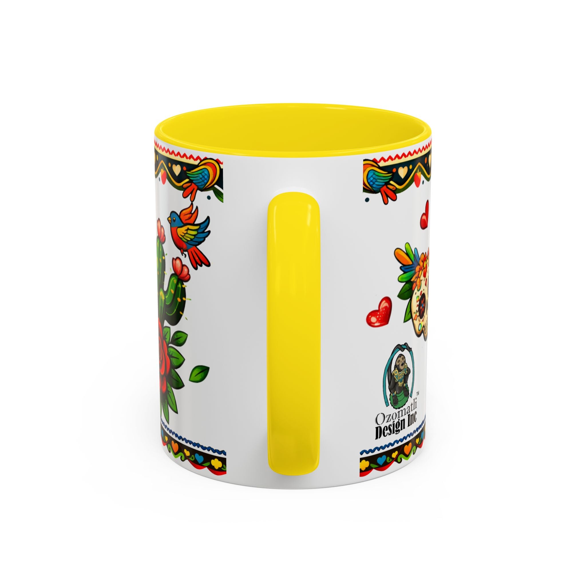 Happy Mother's Day Accent Coffee Mug – Colorful Mexican Folk Art Design