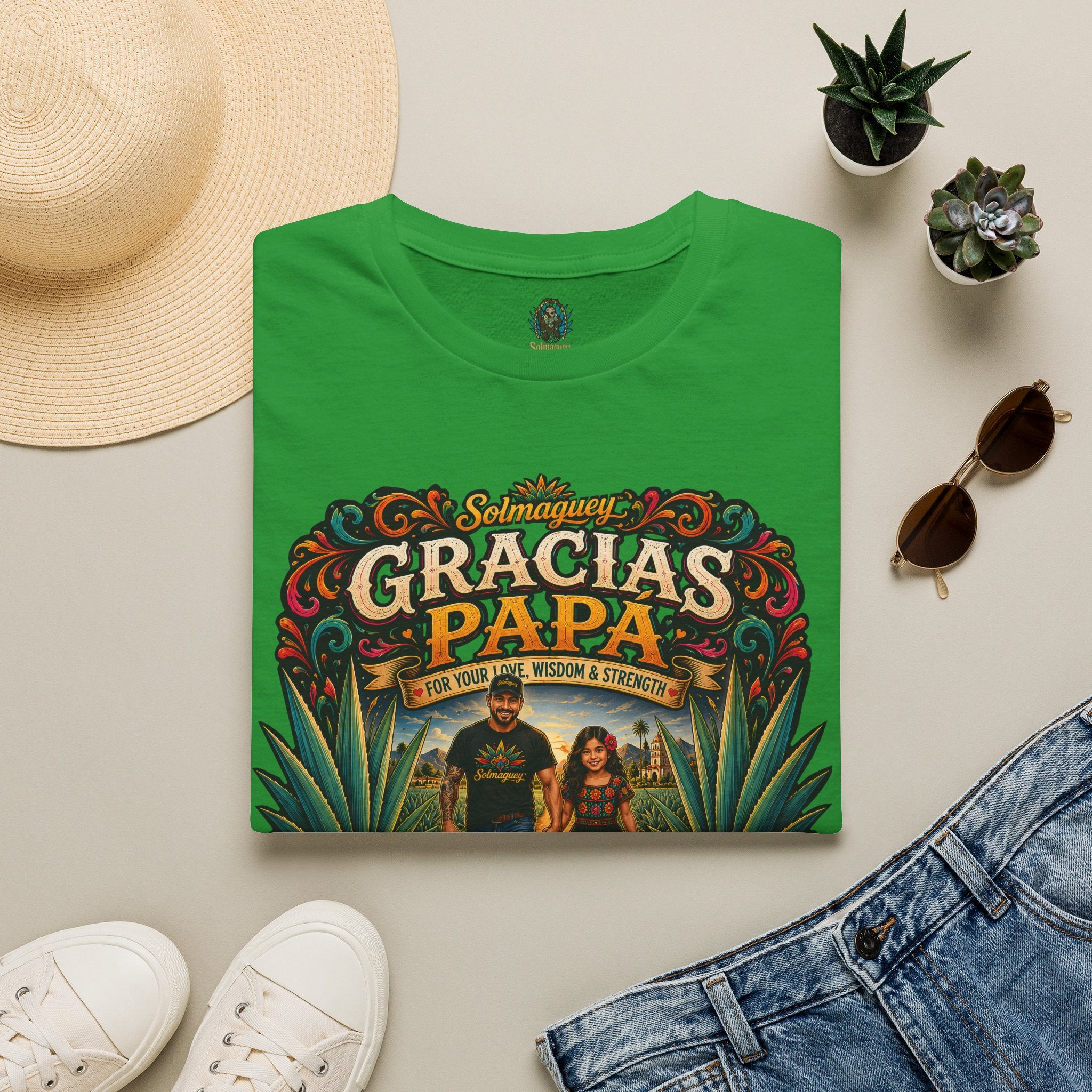 Gracias Papá Shirt, Mexican Dad Gift, Father Daughter Shirt, Latino Father Gift, Hispanic Family Tee, Father's Day Gift for Papa, Mexican Folk Art Shirt