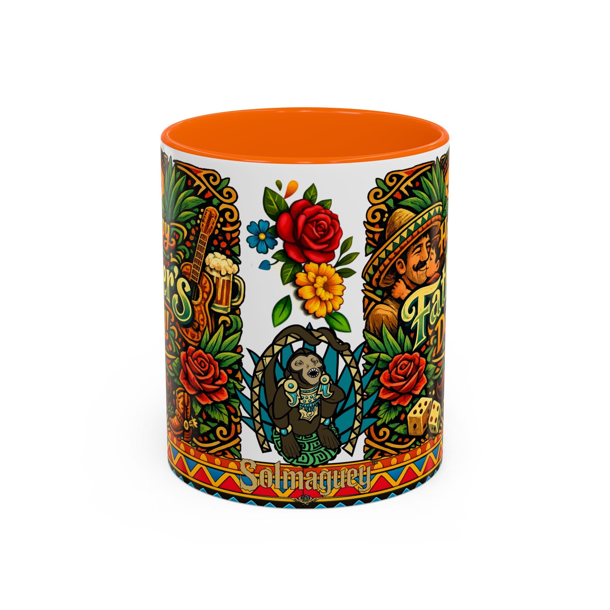 Happy Father's Day Accent Mug — Festive Father's Day Coffee Mug | Solmaguey™