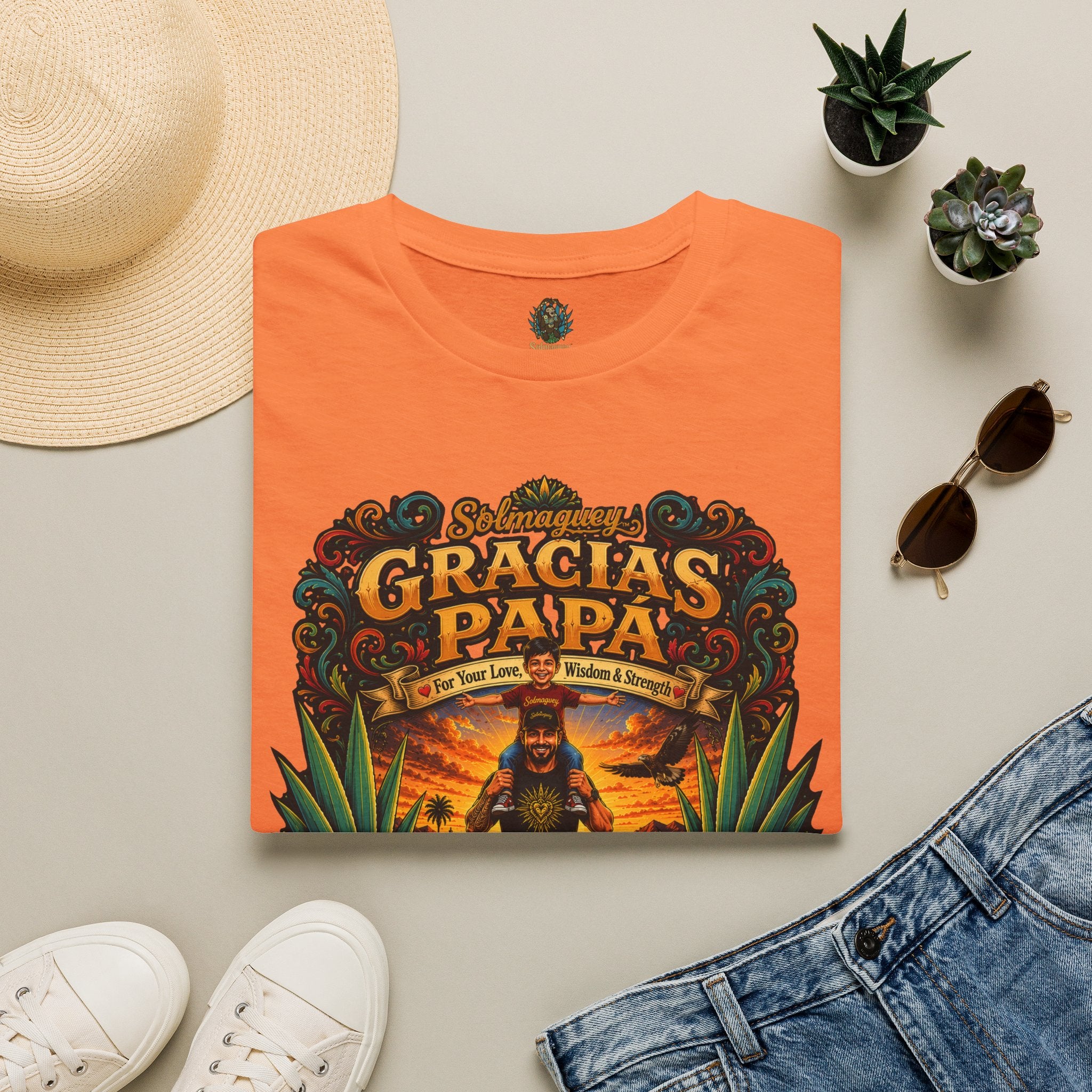 Gracias Papá Shirt, Mexican Dad Gift, Father Son Shirt, Father's Day Gift for Papa, Latino Dad Tee, Hispanic Family Shirt, Folk Art Father Gift