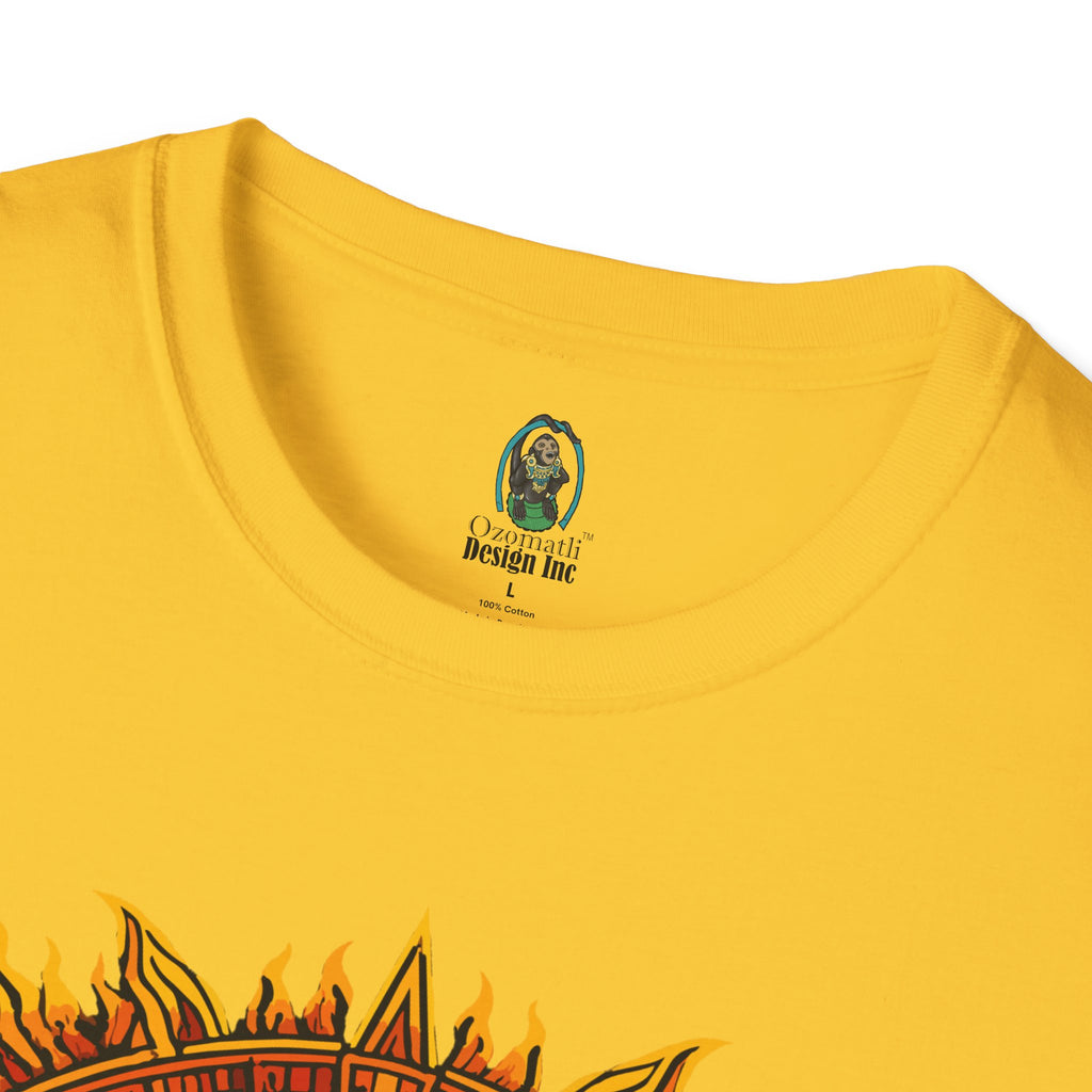 Aztec Skull Sunburst T-Shirt | Tribal Floral Skull Design