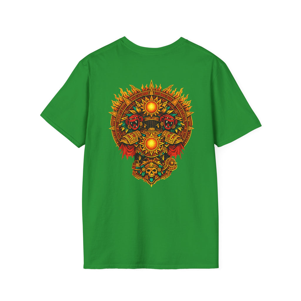 Aztec Skull Sunburst T-Shirt | Tribal Floral Skull Design