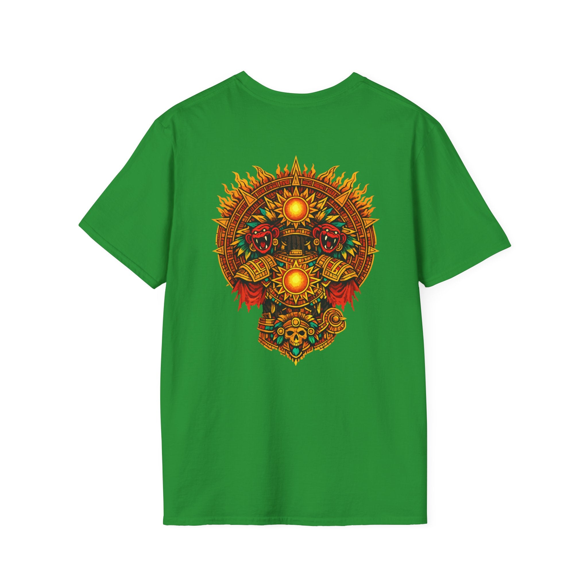 Aztec Skull Sunburst T-Shirt | Tribal Floral Skull Design