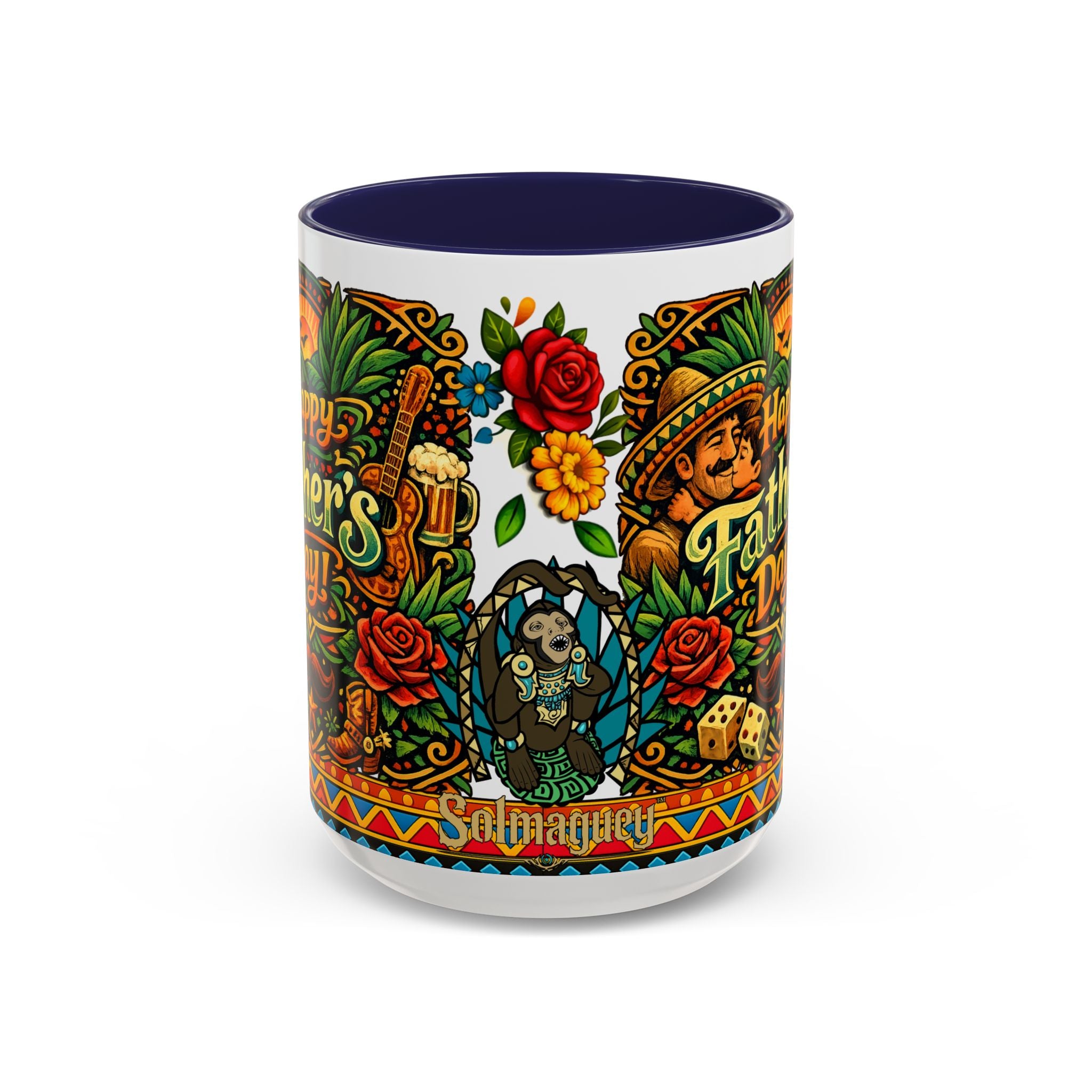 Happy Father's Day Accent Mug — Festive Father's Day Coffee Mug | Solmaguey™