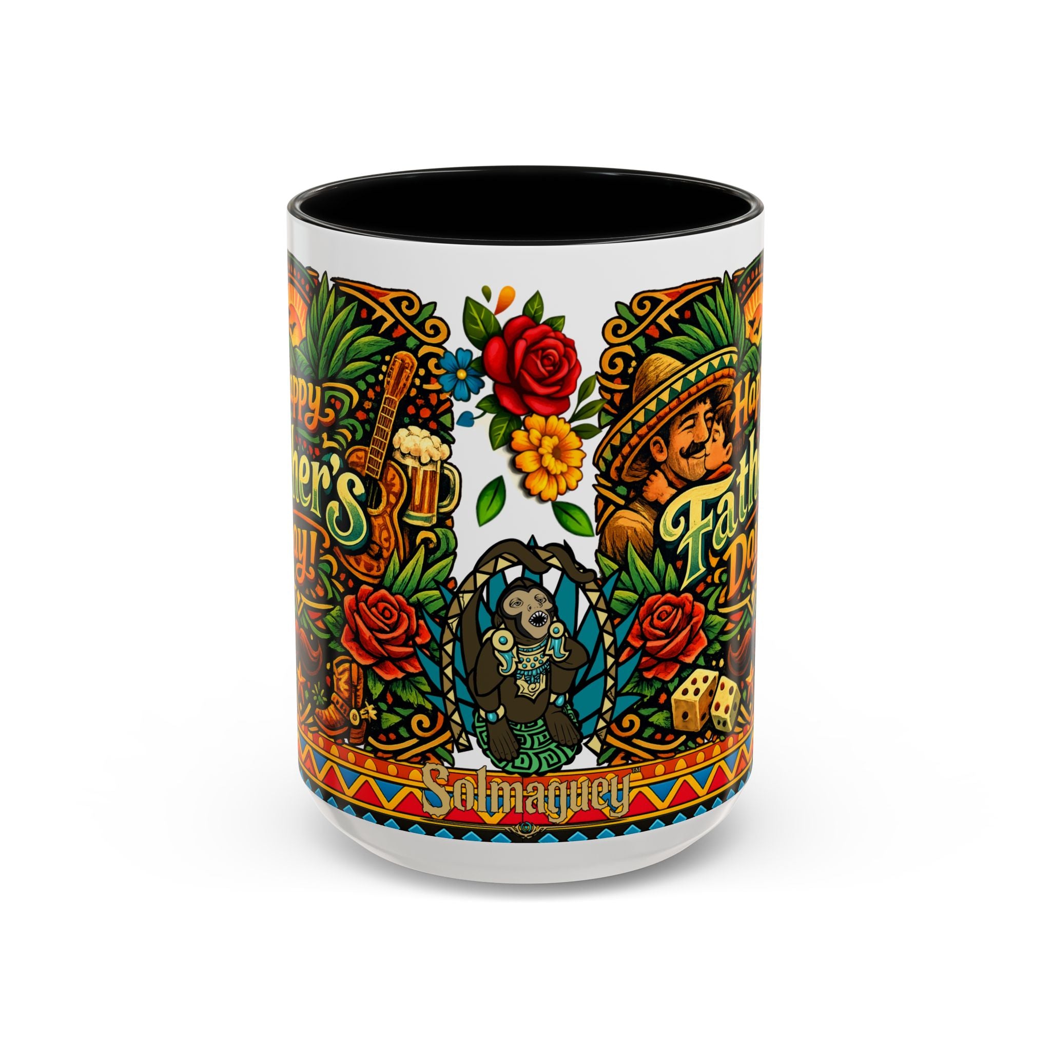 Happy Father's Day Accent Mug — Festive Father's Day Coffee Mug | Solmaguey™