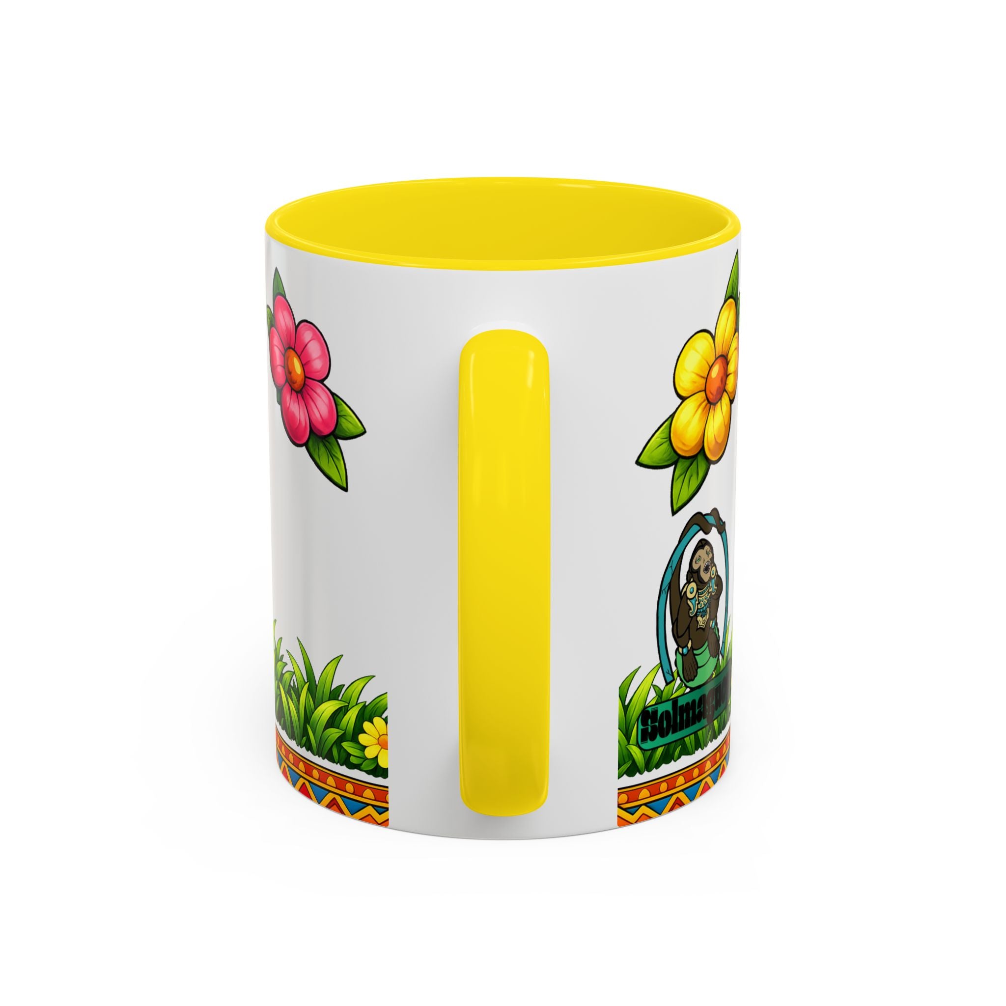 Cute Easter Bunny with Colorful Eggs Mug Accent Coffee Mug