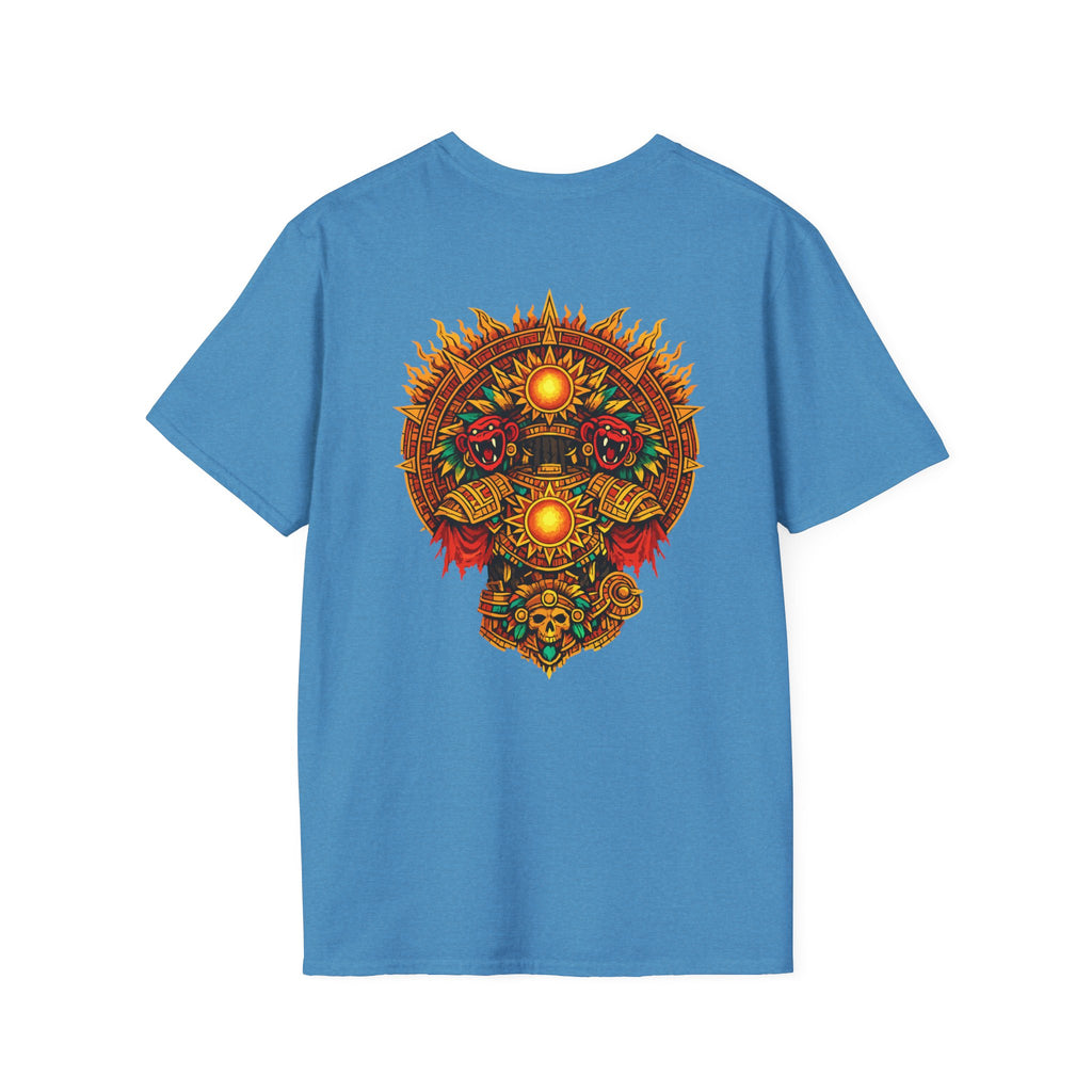 Aztec Skull Sunburst T-Shirt | Tribal Floral Skull Design