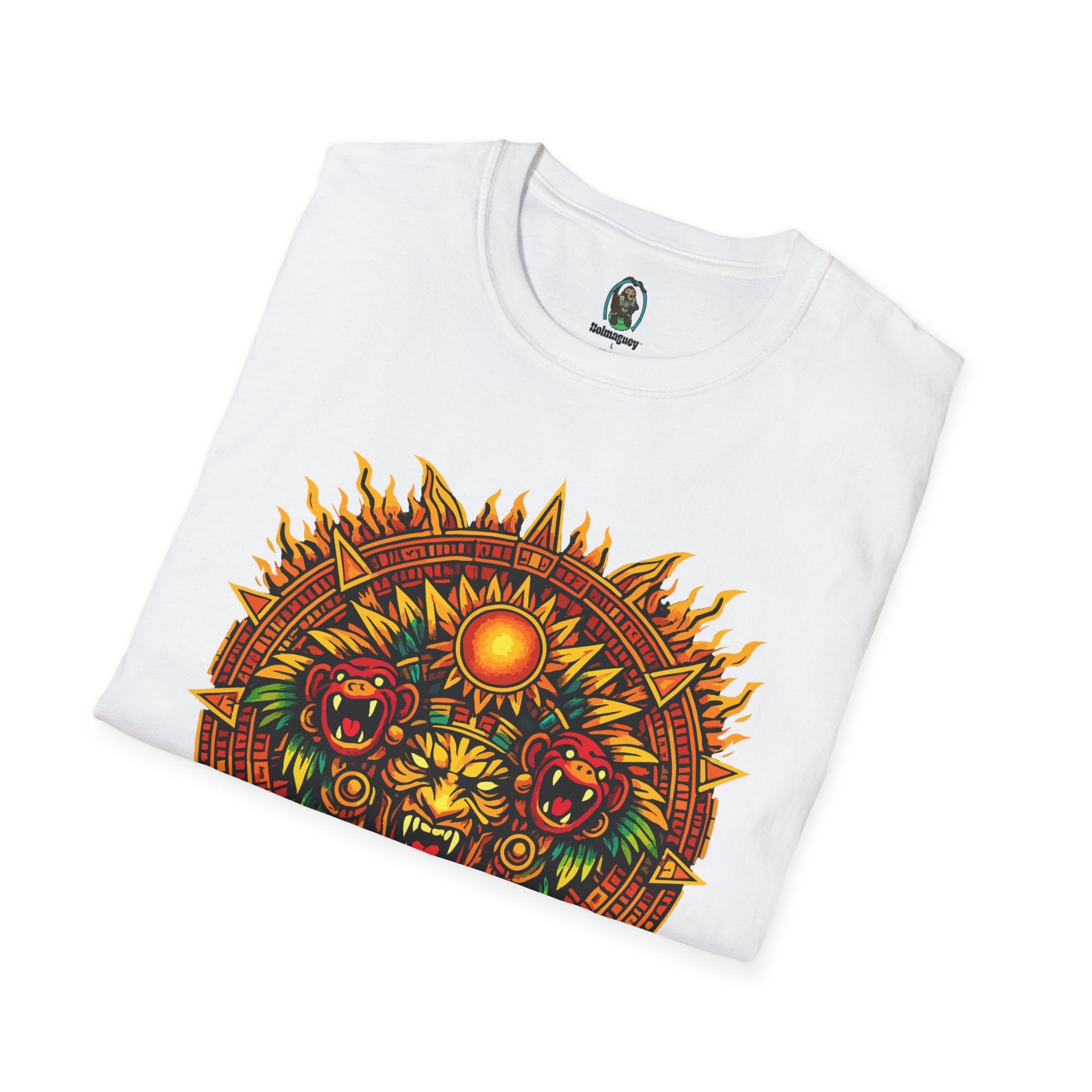 Aztec Skull Sunburst T-Shirt | Tribal Floral Skull Design
