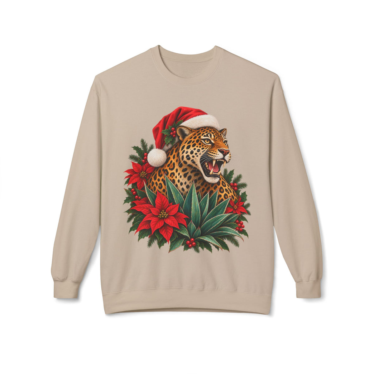 Jaguar Navideño™ – Christmas Jaguar Crewneck Sweatshirt | Solmaguey™