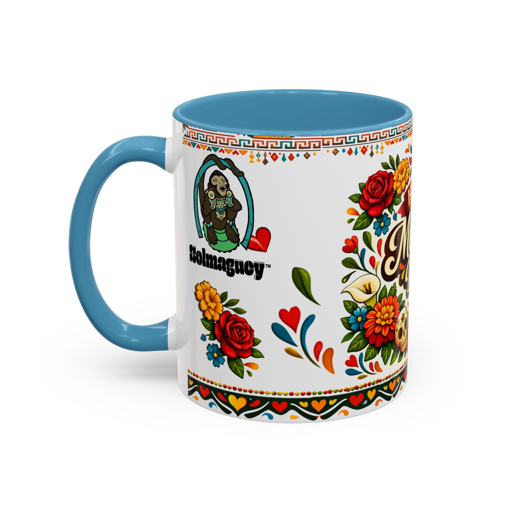 Happy Mother's Day Accent Mug-Colorful Floral Day of the Dead Design (11/15oz)
