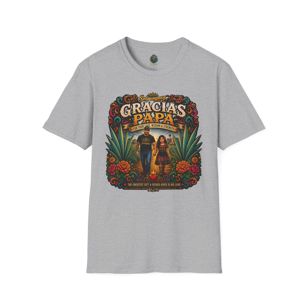 Gracias Papá Shirt, Mexican Dad Gift, Father Daughter Shirt, Latino Father Gift, Hispanic Family Tee, Father's Day Gift for Papa, Mexican Folk Art Shirt