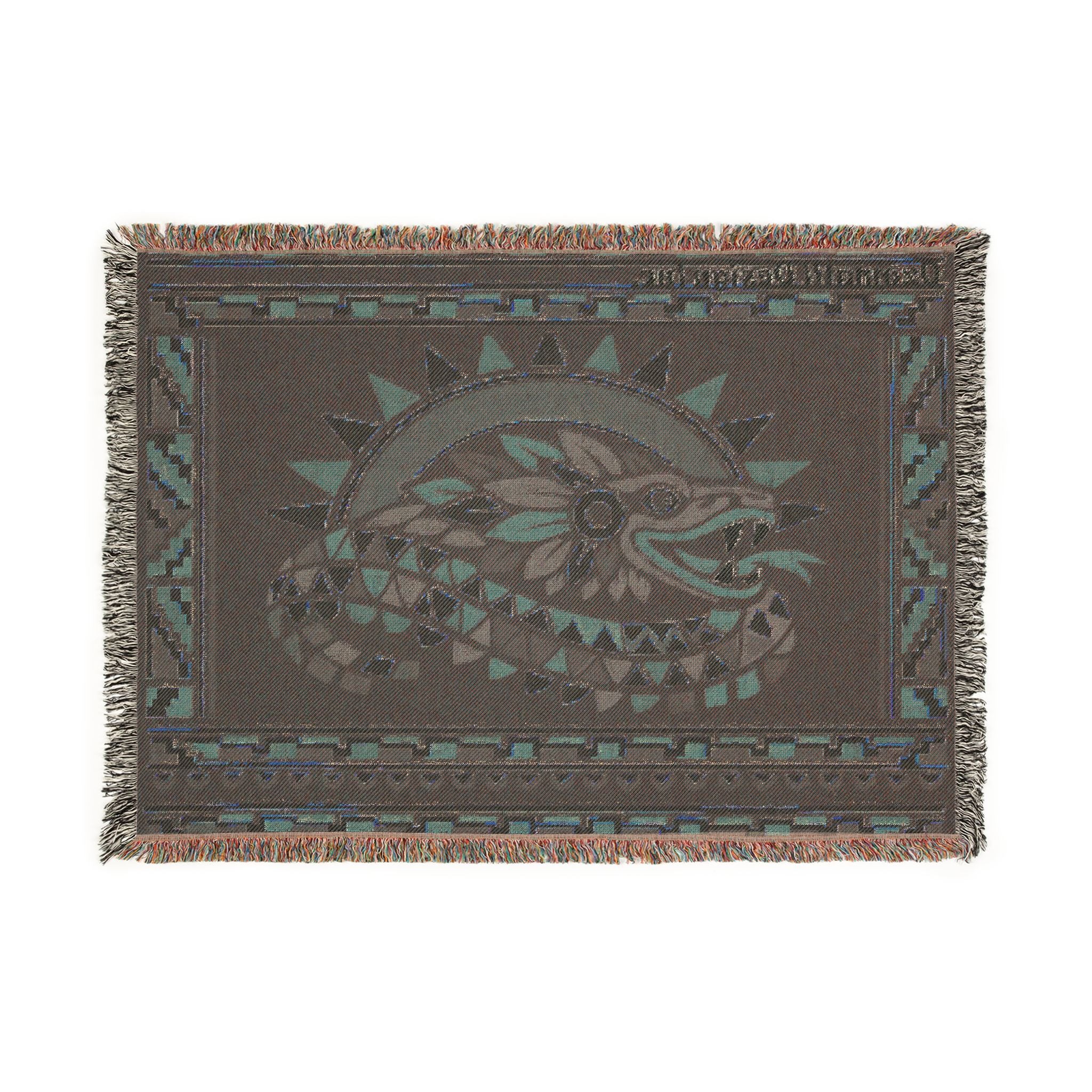Aztec Quetzalcoatl Woven Blanket