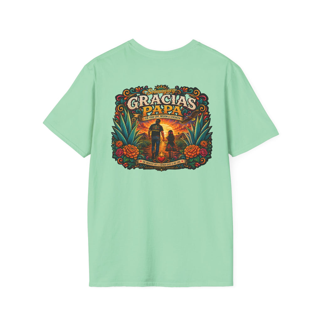 Gracias Papá Shirt, Mexican Dad Gift, Father Daughter Shirt, Latino Father Gift, Hispanic Family Tee, Father's Day Gift for Papa, Mexican Folk Art Shirt