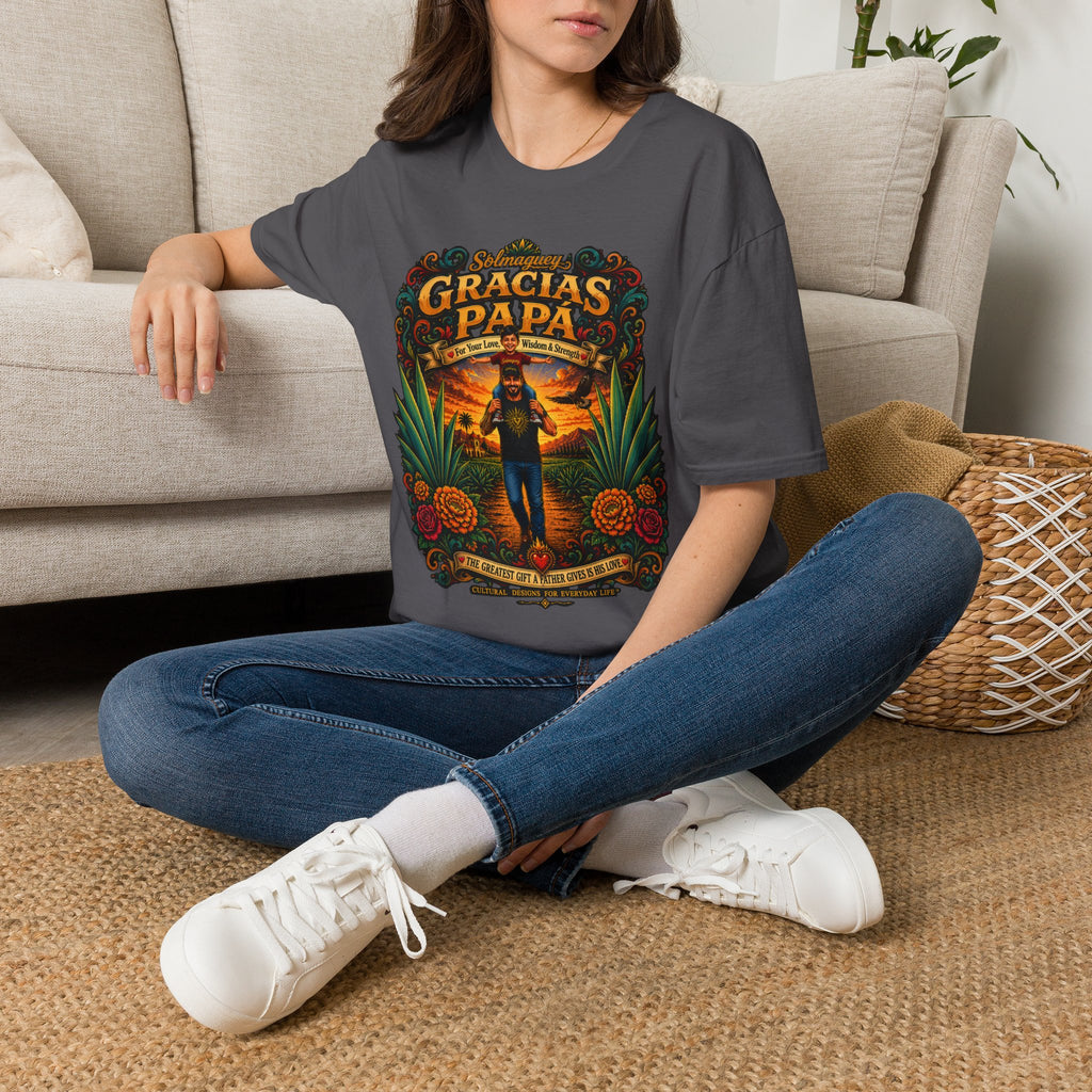 Gracias Papá Shirt, Mexican Dad Gift, Father Son Shirt, Father's Day Gift for Papa, Latino Dad Tee, Hispanic Family Shirt, Folk Art Father Gift