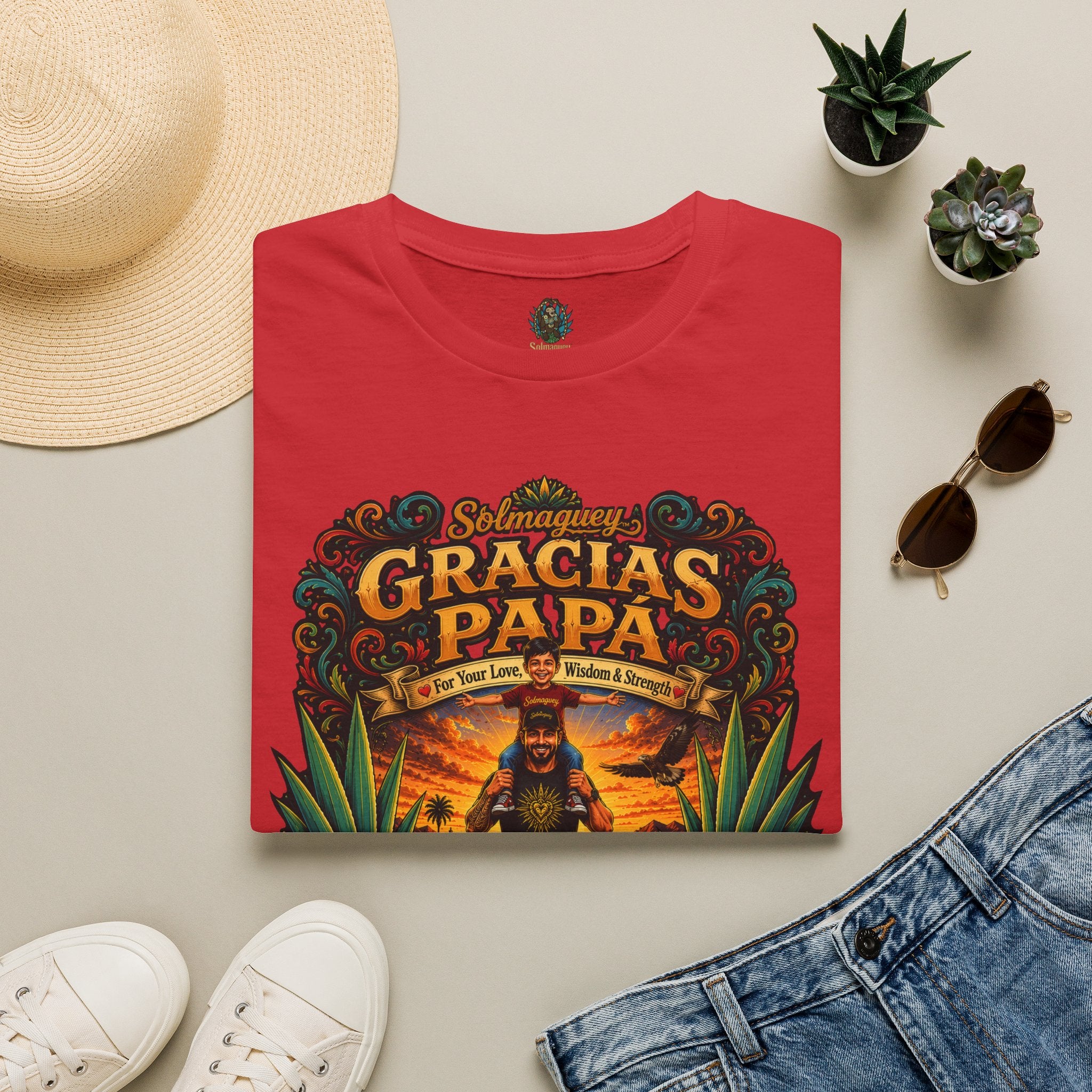 Gracias Papá Shirt, Mexican Dad Gift, Father Son Shirt, Father's Day Gift for Papa, Latino Dad Tee, Hispanic Family Shirt, Folk Art Father Gift