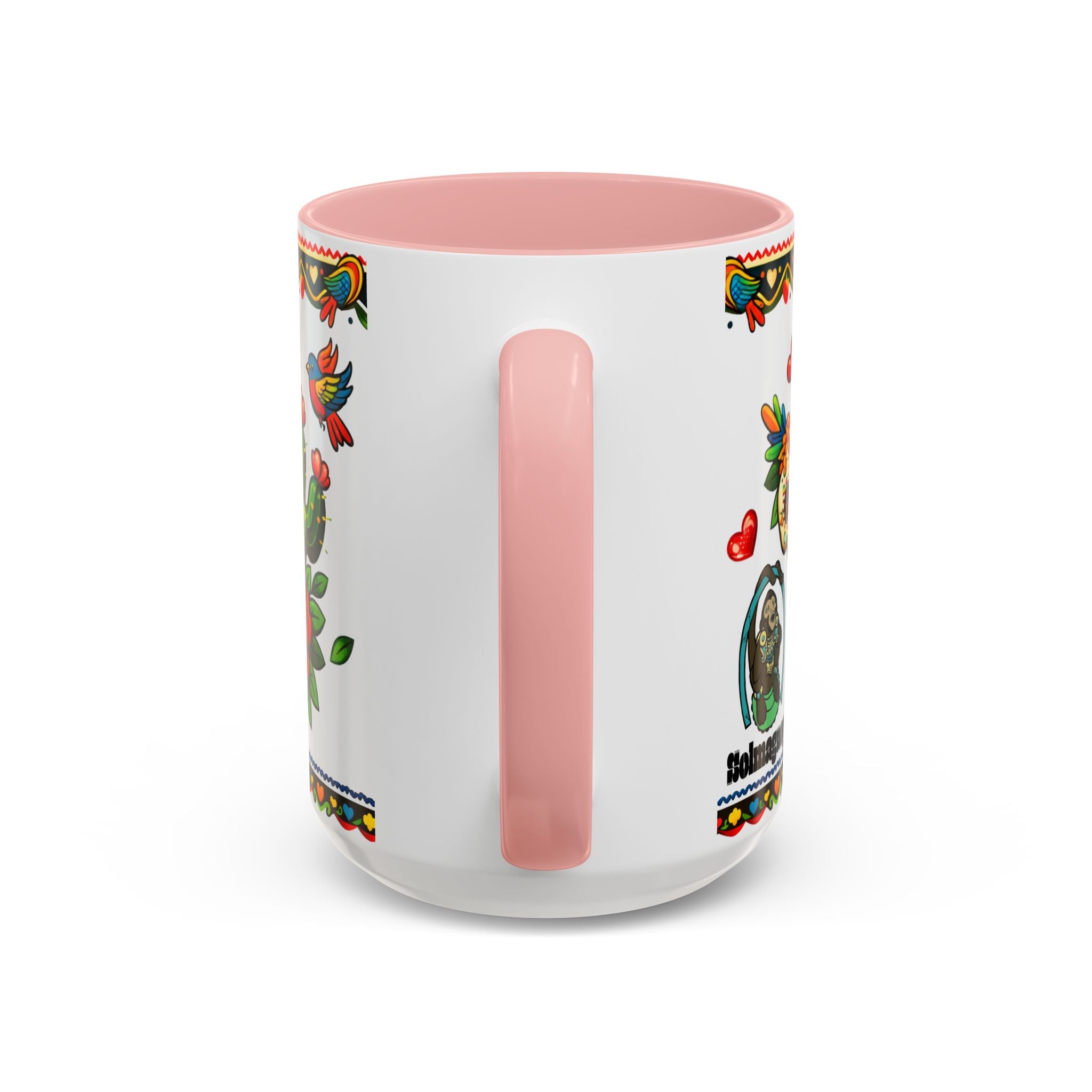 Happy Mother's Day Accent Coffee Mug – Colorful Mexican Folk Art Design