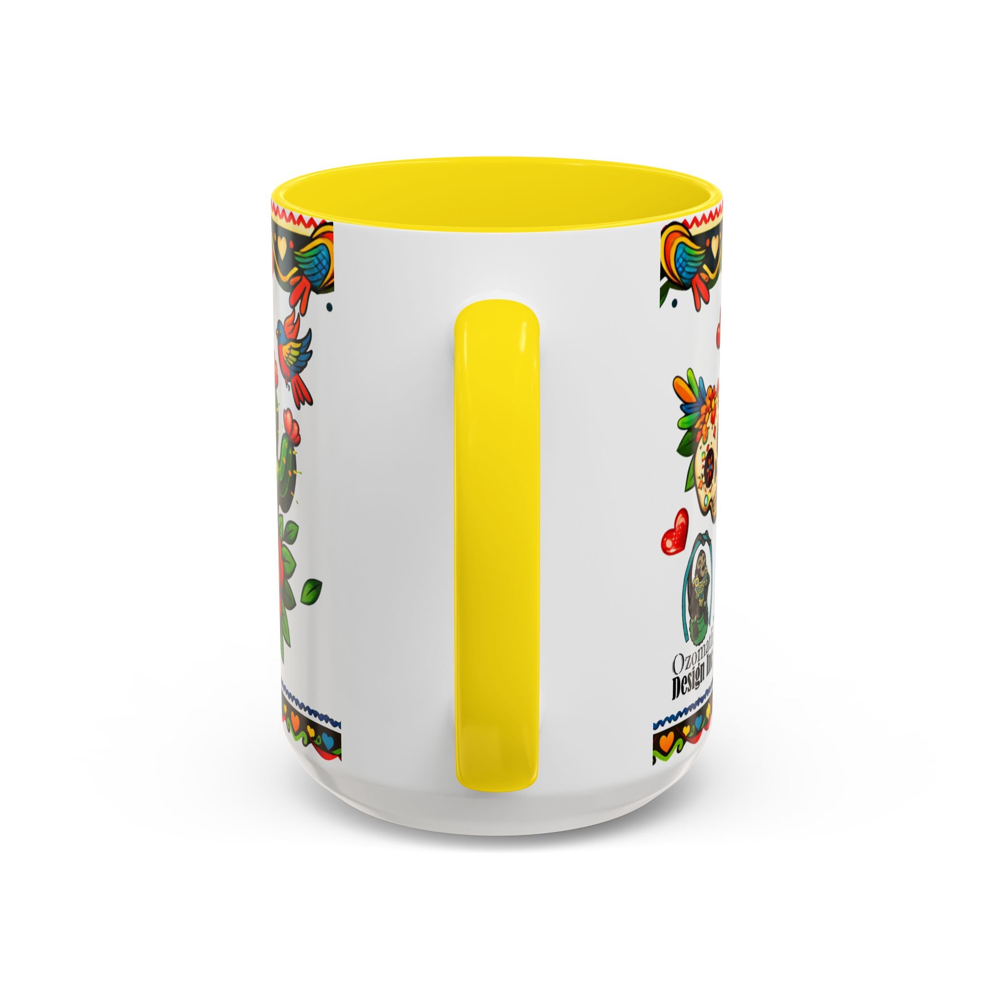 Happy Mother's Day Accent Coffee Mug – Colorful Mexican Folk Art Design