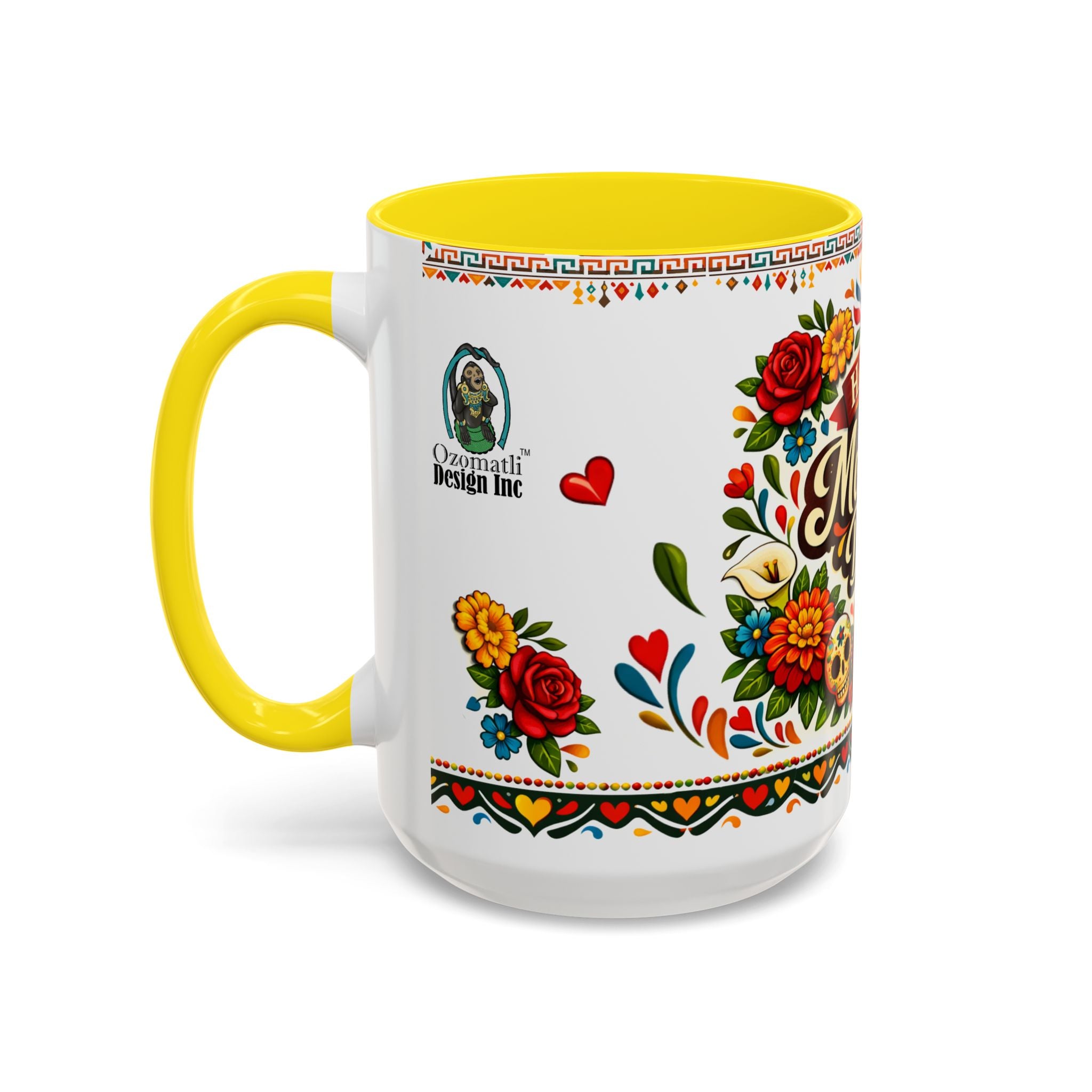 Happy Mother's Day Accent Mug-Colorful Floral Day of the Dead Design (11/15oz)