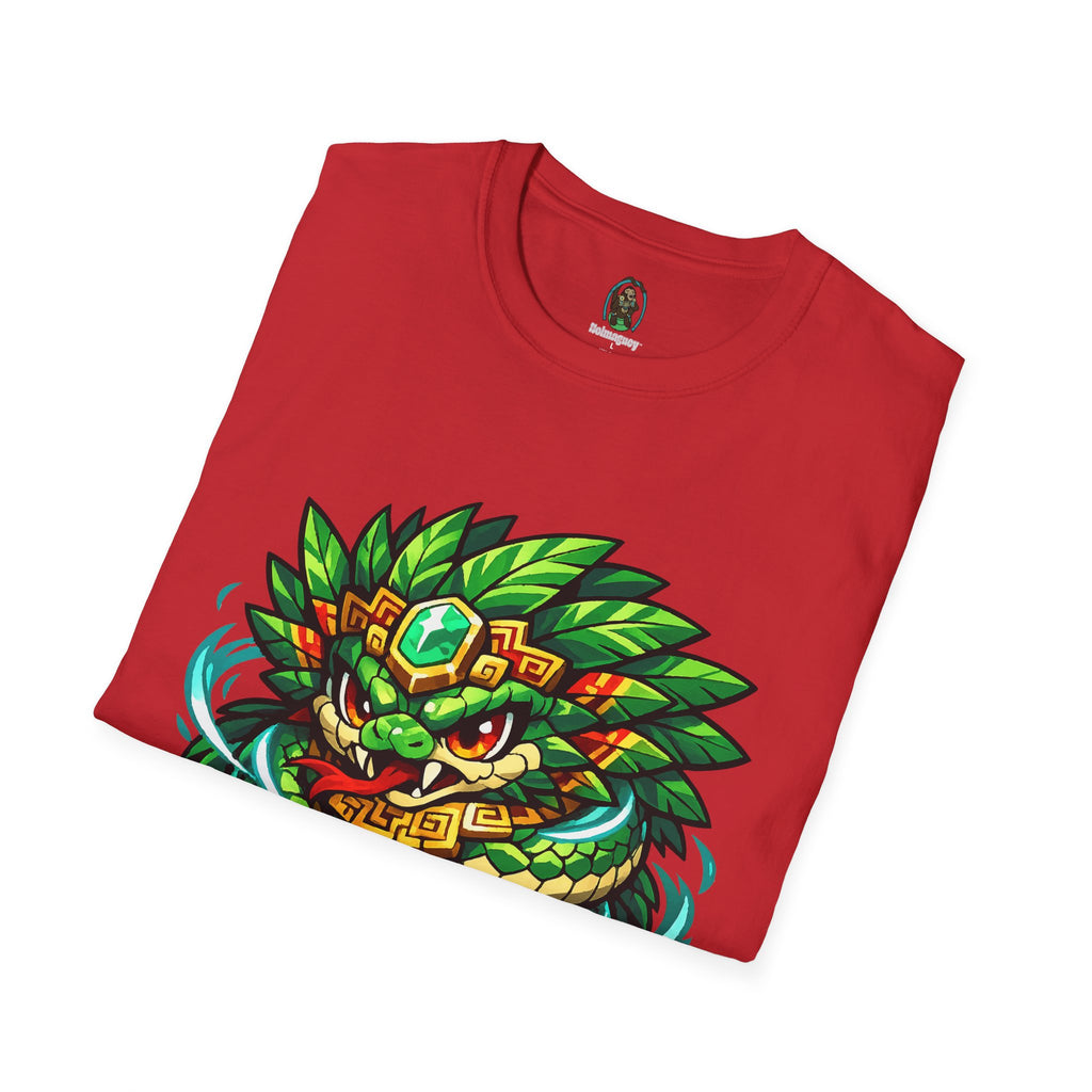 Aztec Feathered Serpent T-Shirt — Vibrant Quetzalcoatl Graphic Tee