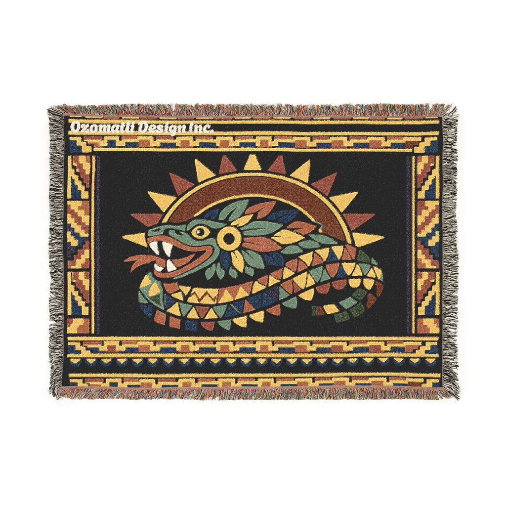 Aztec Quetzalcoatl Woven Blanket