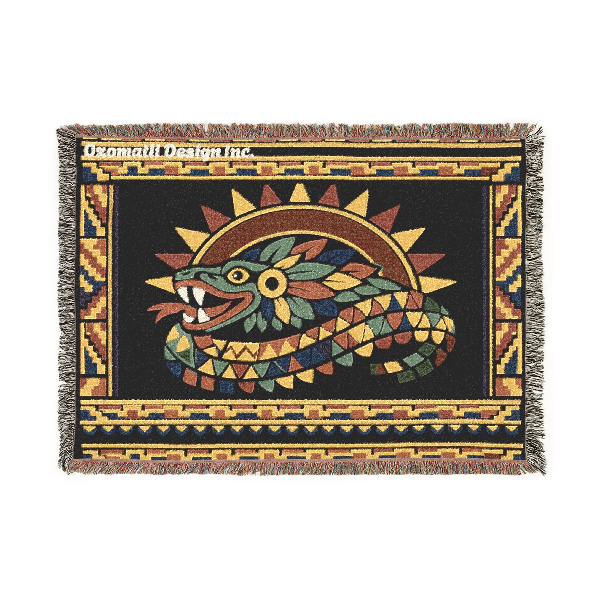 Aztec Quetzalcoatl Woven Blanket