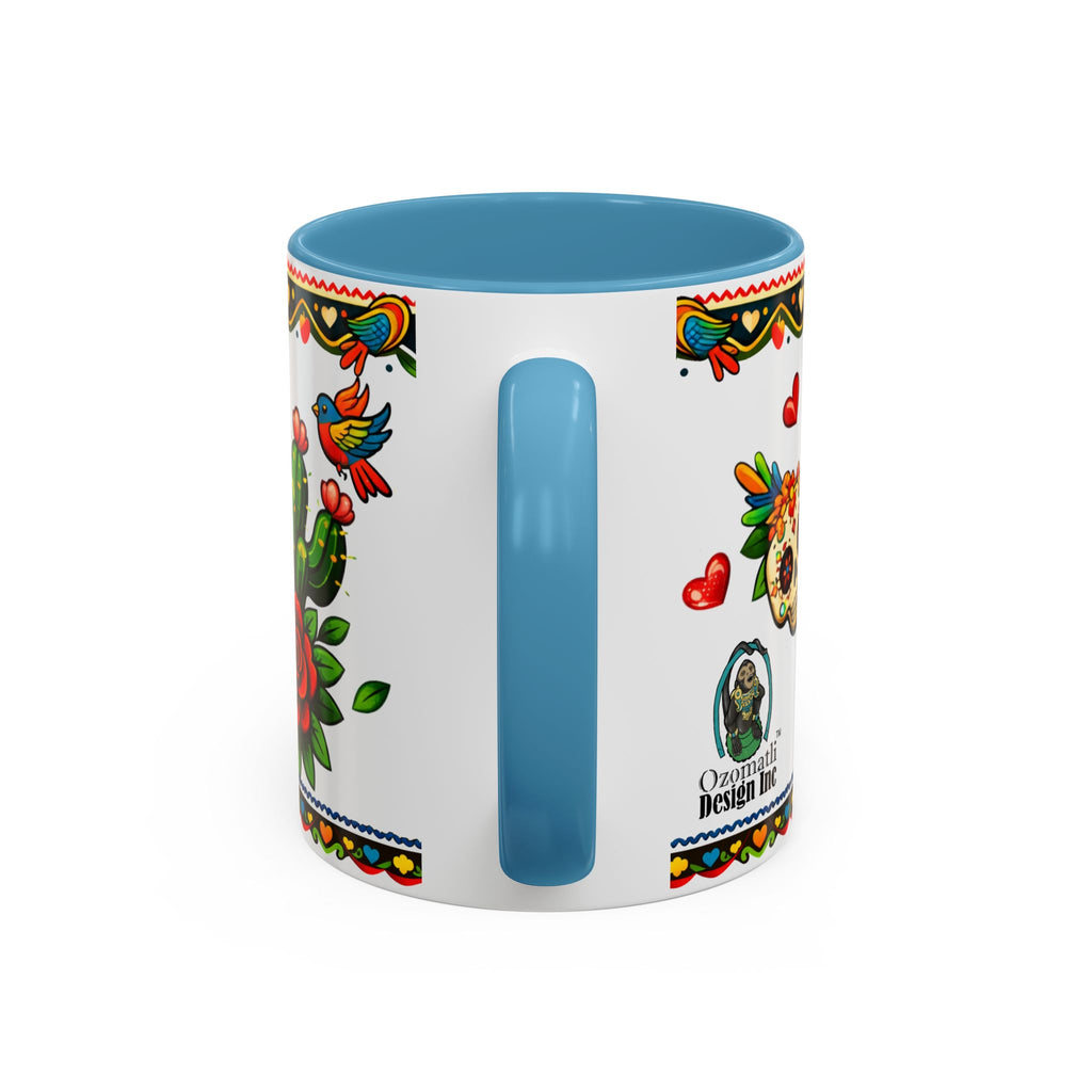 Happy Mother's Day Accent Coffee Mug – Colorful Mexican Folk Art Design