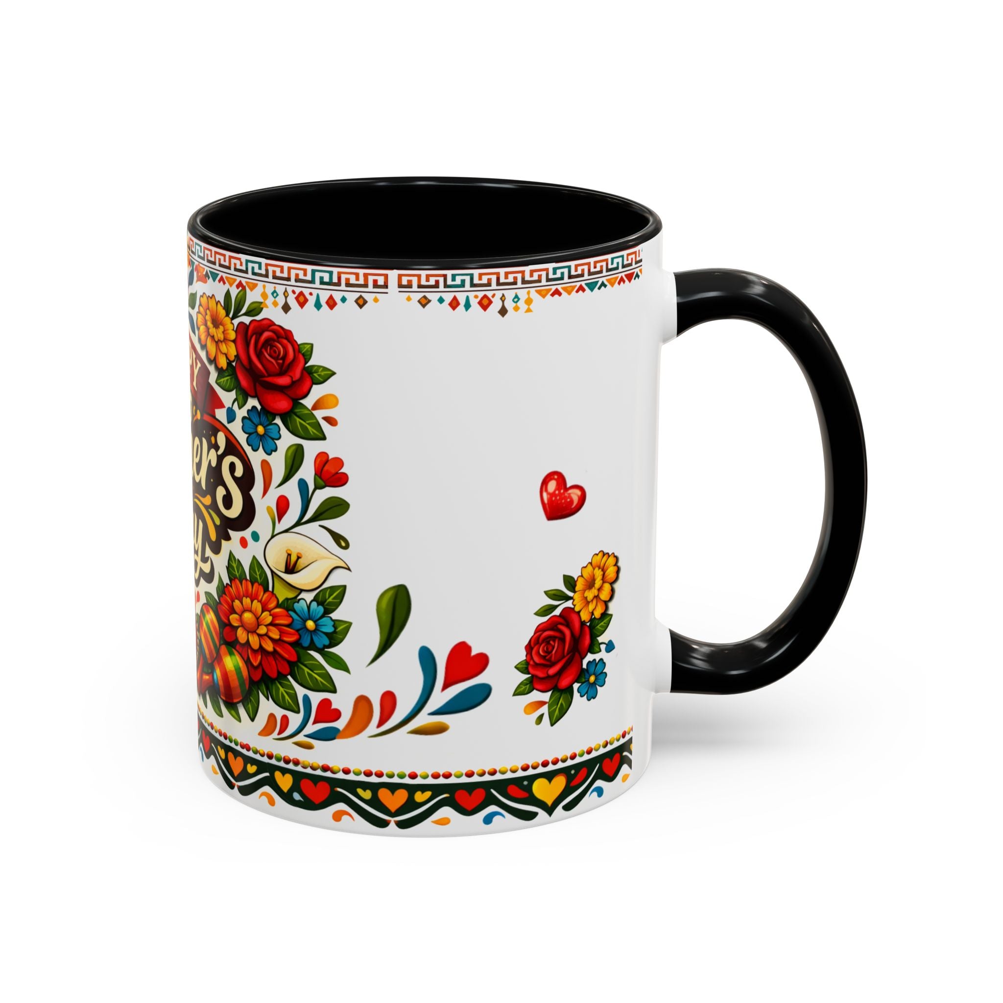 Happy Mother's Day Accent Mug-Colorful Floral Day of the Dead Design (11/15oz)