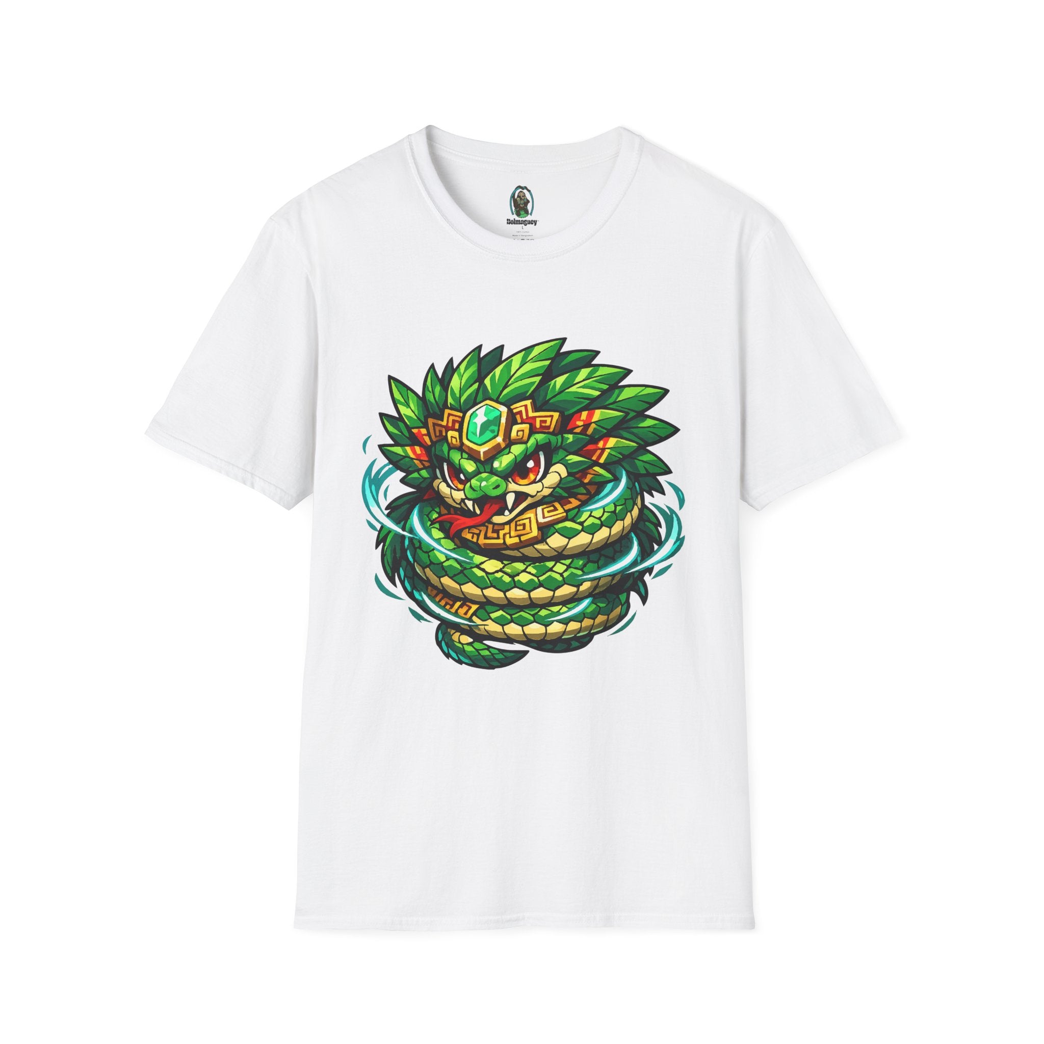 Aztec Feathered Serpent T-Shirt — Vibrant Quetzalcoatl Graphic Tee