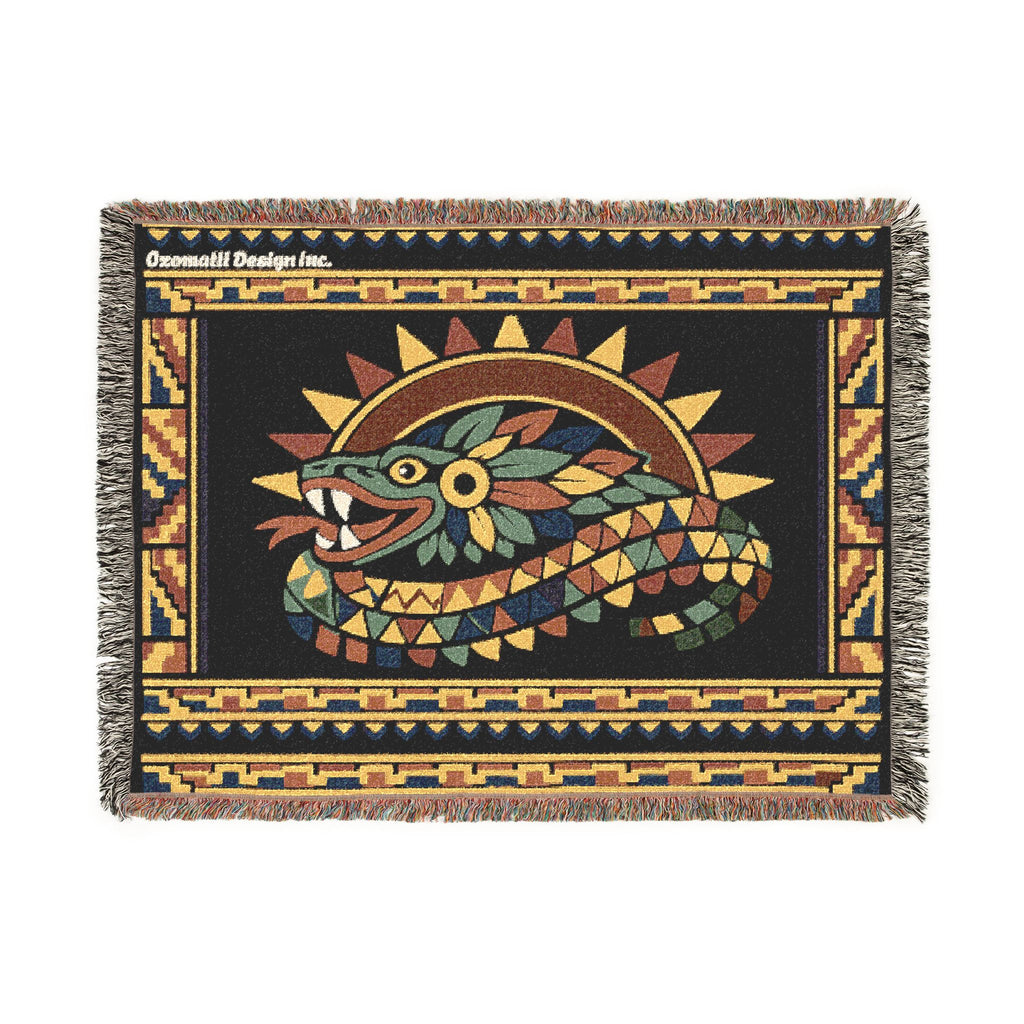 Aztec Quetzalcoatl Woven Blanket