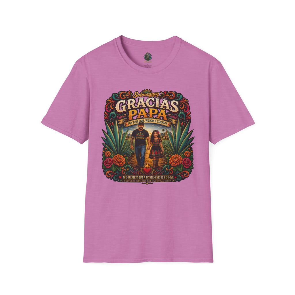 Gracias Papá Shirt, Mexican Dad Gift, Father Daughter Shirt, Latino Father Gift, Hispanic Family Tee, Father's Day Gift for Papa, Mexican Folk Art Shirt