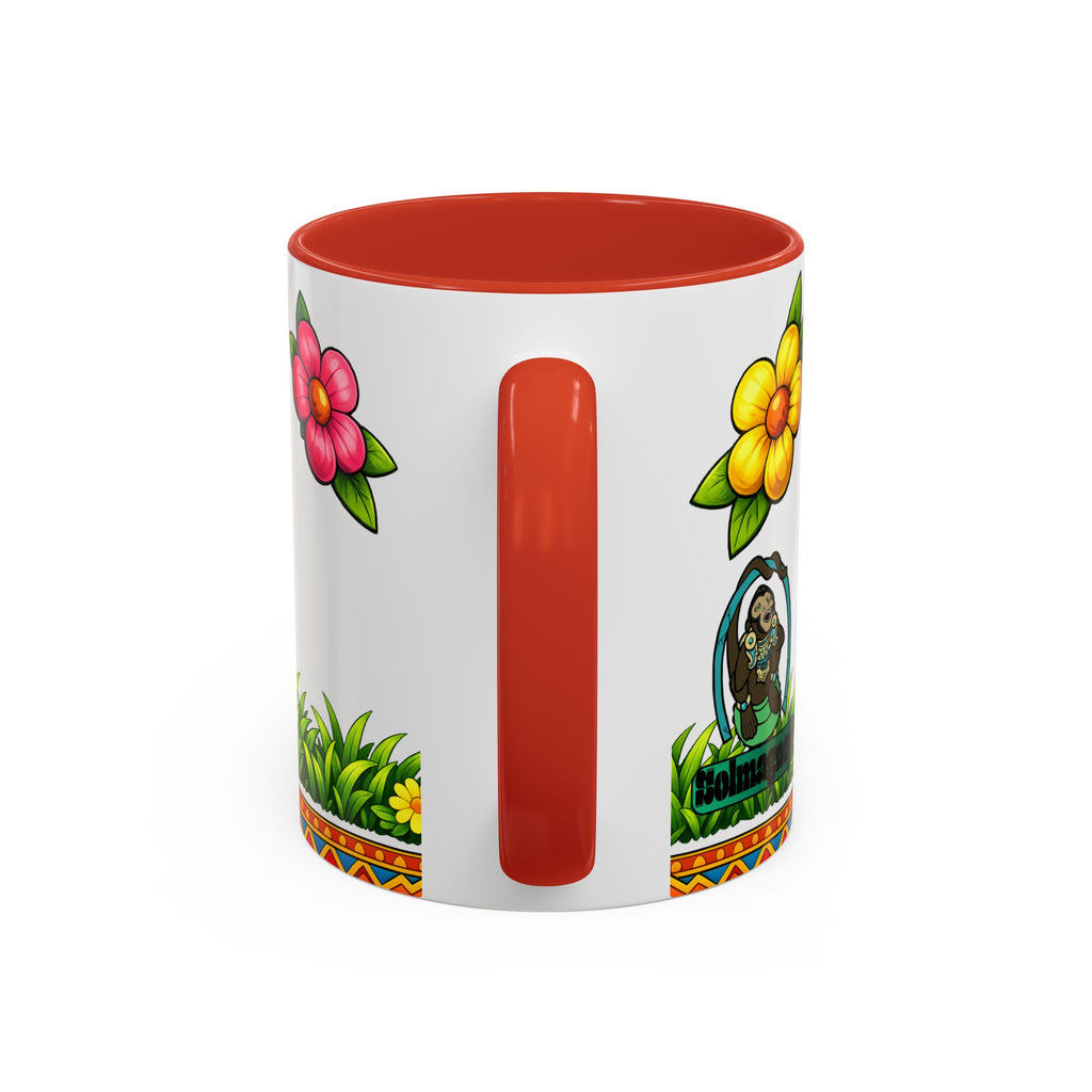 Cute Easter Bunny with Colorful Eggs Mug Accent Coffee Mug