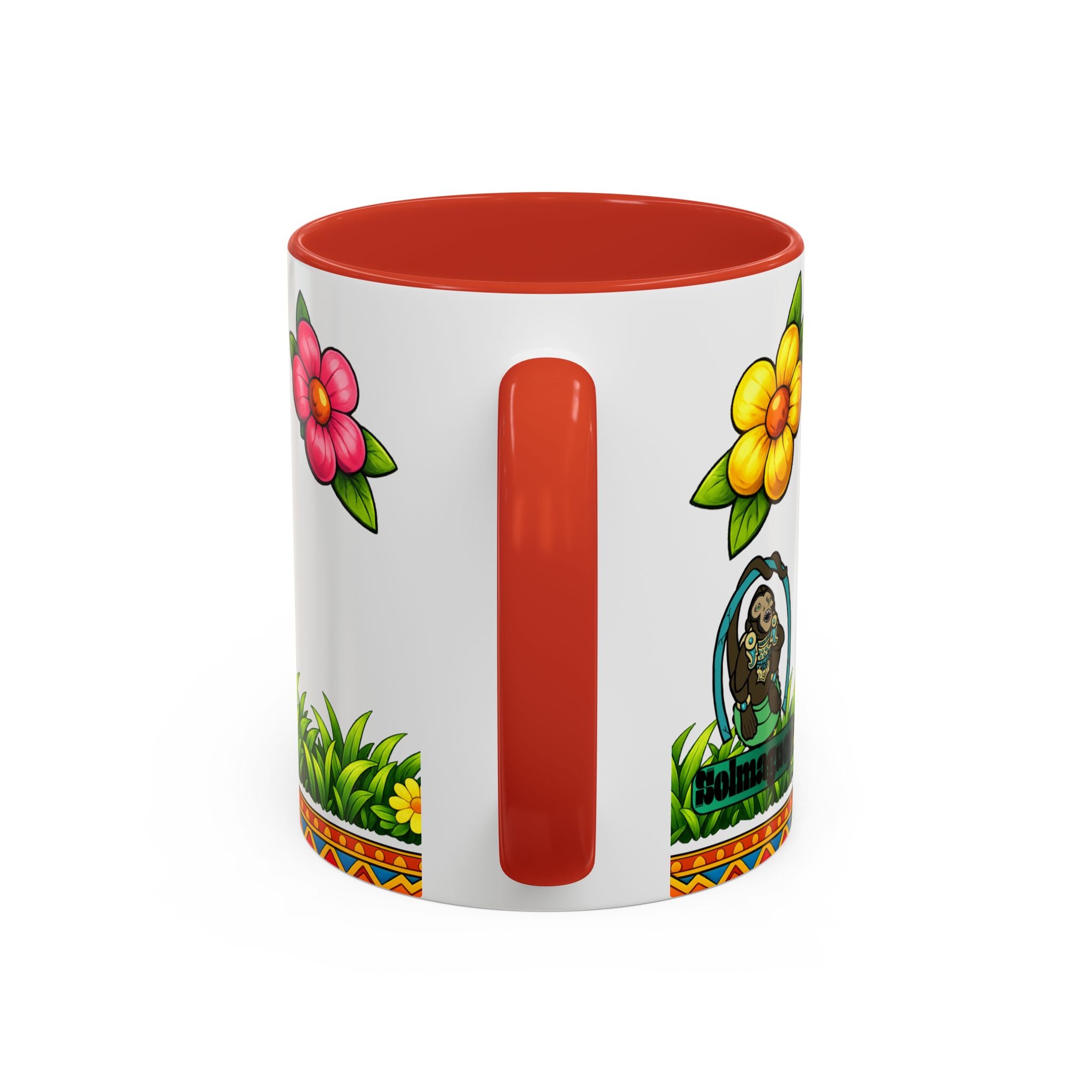 Cute Easter Bunny with Colorful Eggs Mug Accent Coffee Mug
