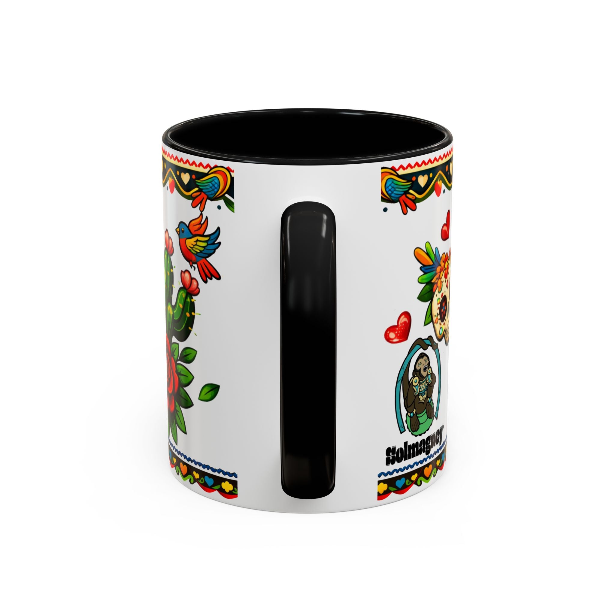 Happy Mother's Day Accent Coffee Mug – Colorful Mexican Folk Art Design