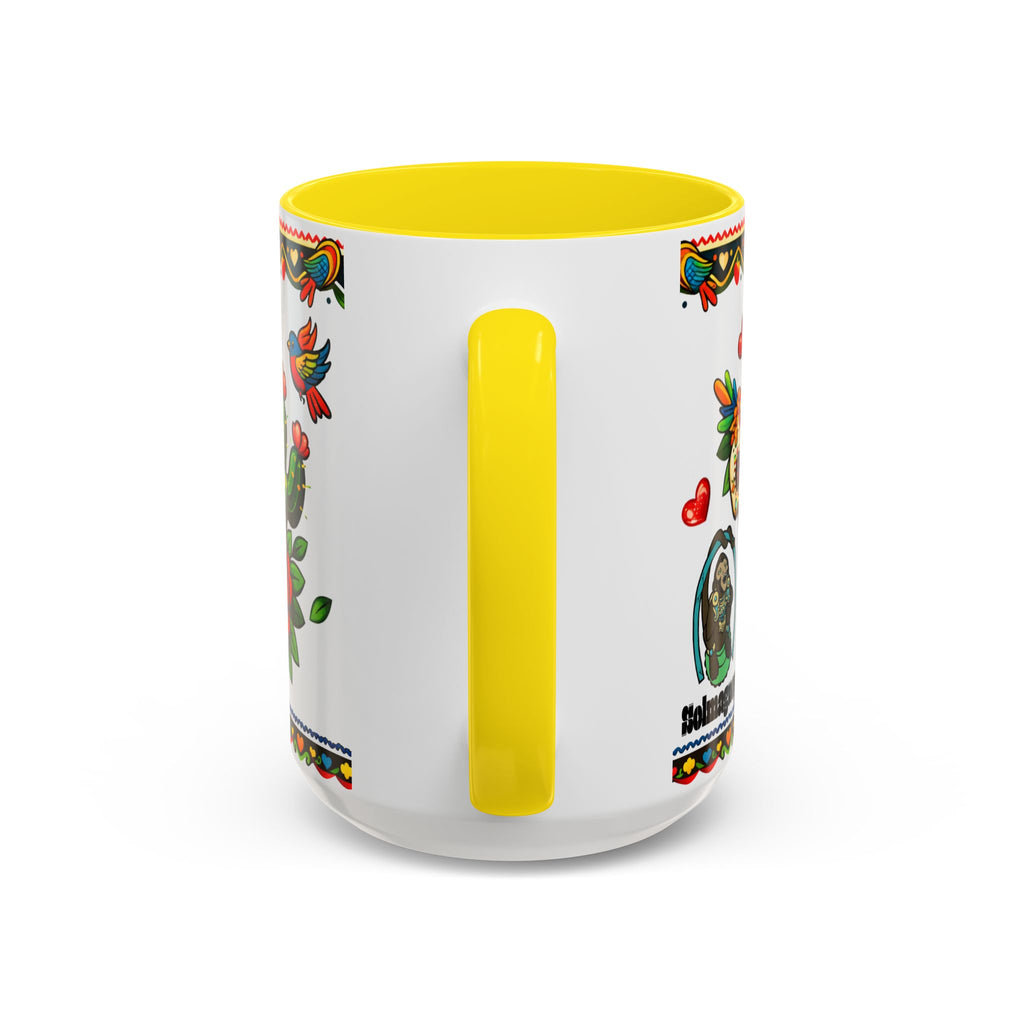 Happy Mother's Day Accent Coffee Mug – Colorful Mexican Folk Art Design