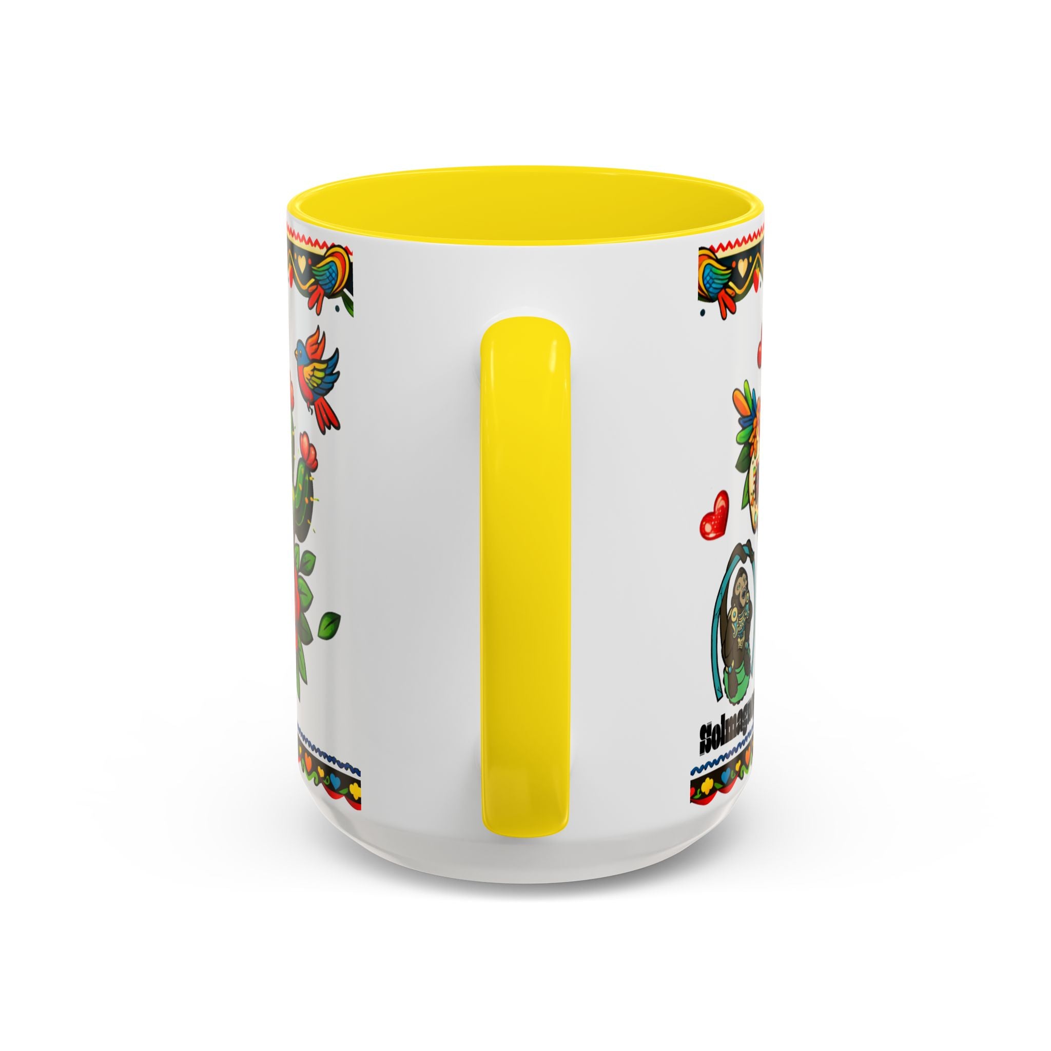 Happy Mother's Day Accent Coffee Mug – Colorful Mexican Folk Art Design