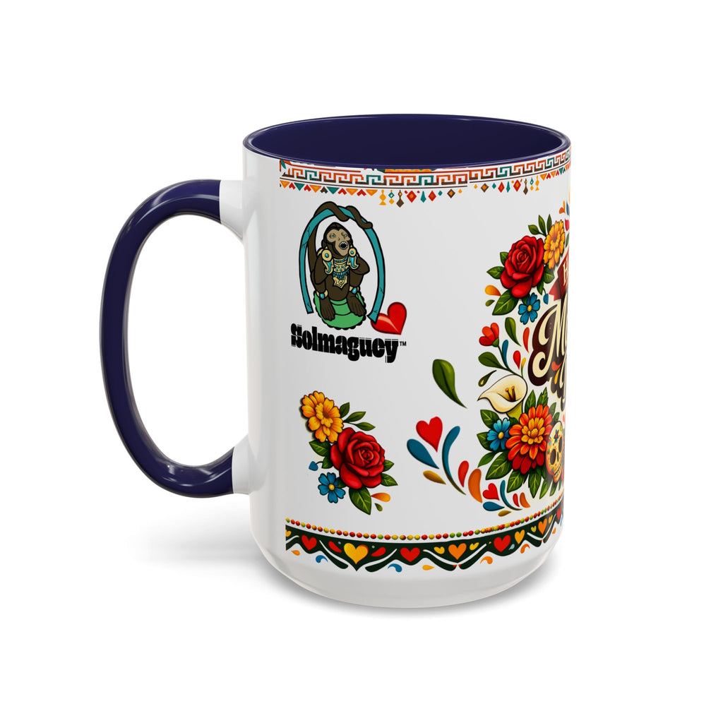 Happy Mother's Day Accent Mug-Colorful Floral Day of the Dead Design (11/15oz)