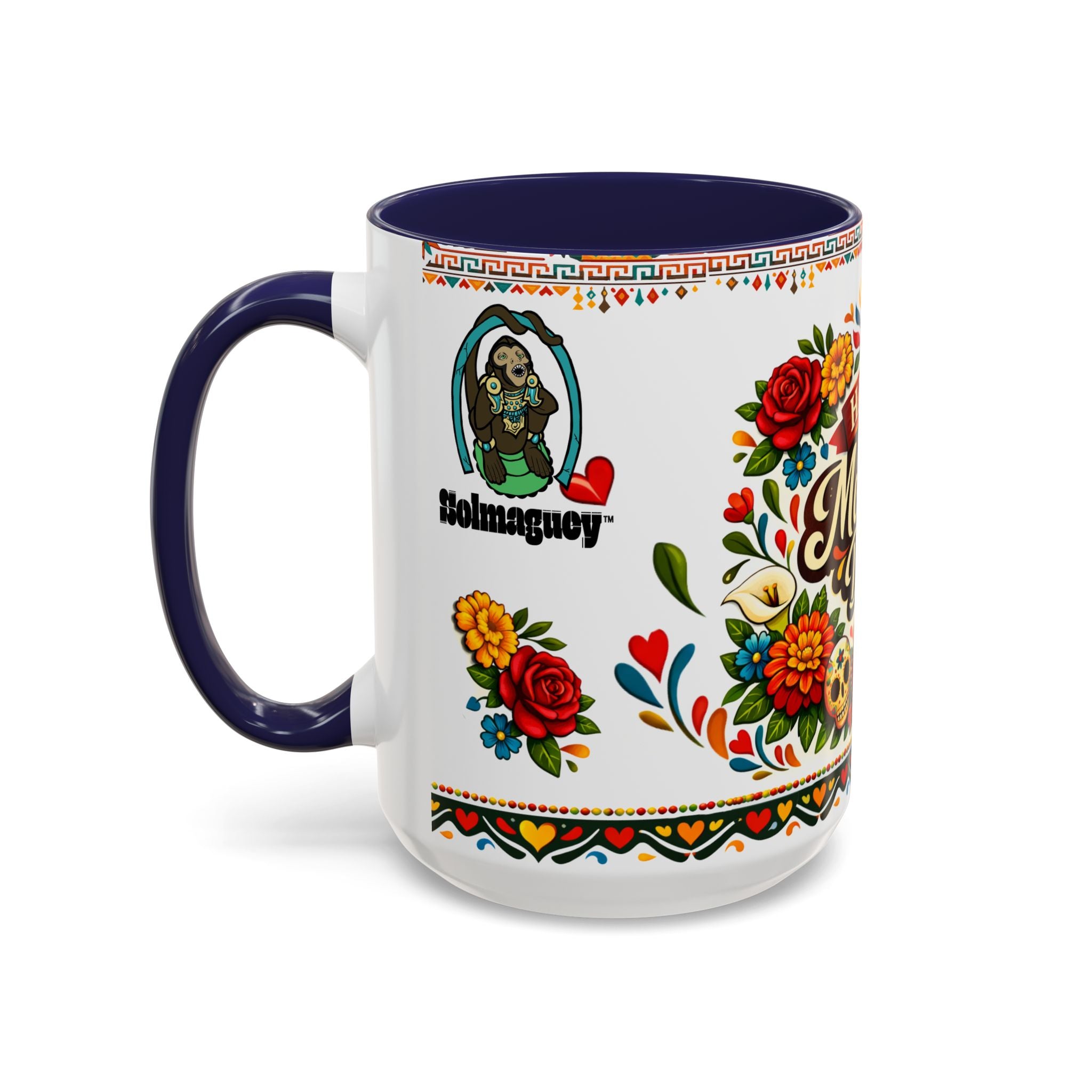 Happy Mother's Day Accent Mug-Colorful Floral Day of the Dead Design (11/15oz)