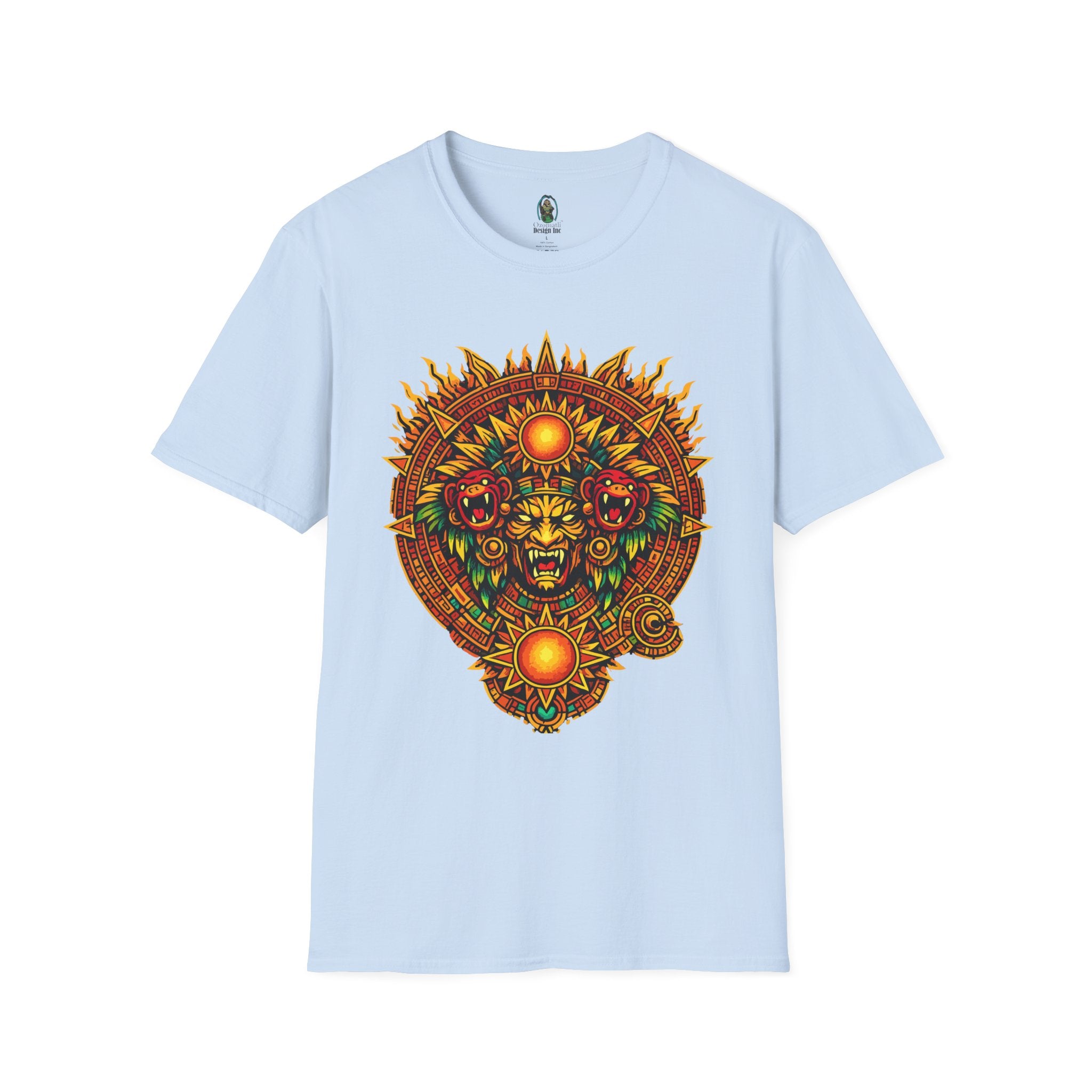 Aztec Skull Sunburst T-Shirt | Tribal Floral Skull Design
