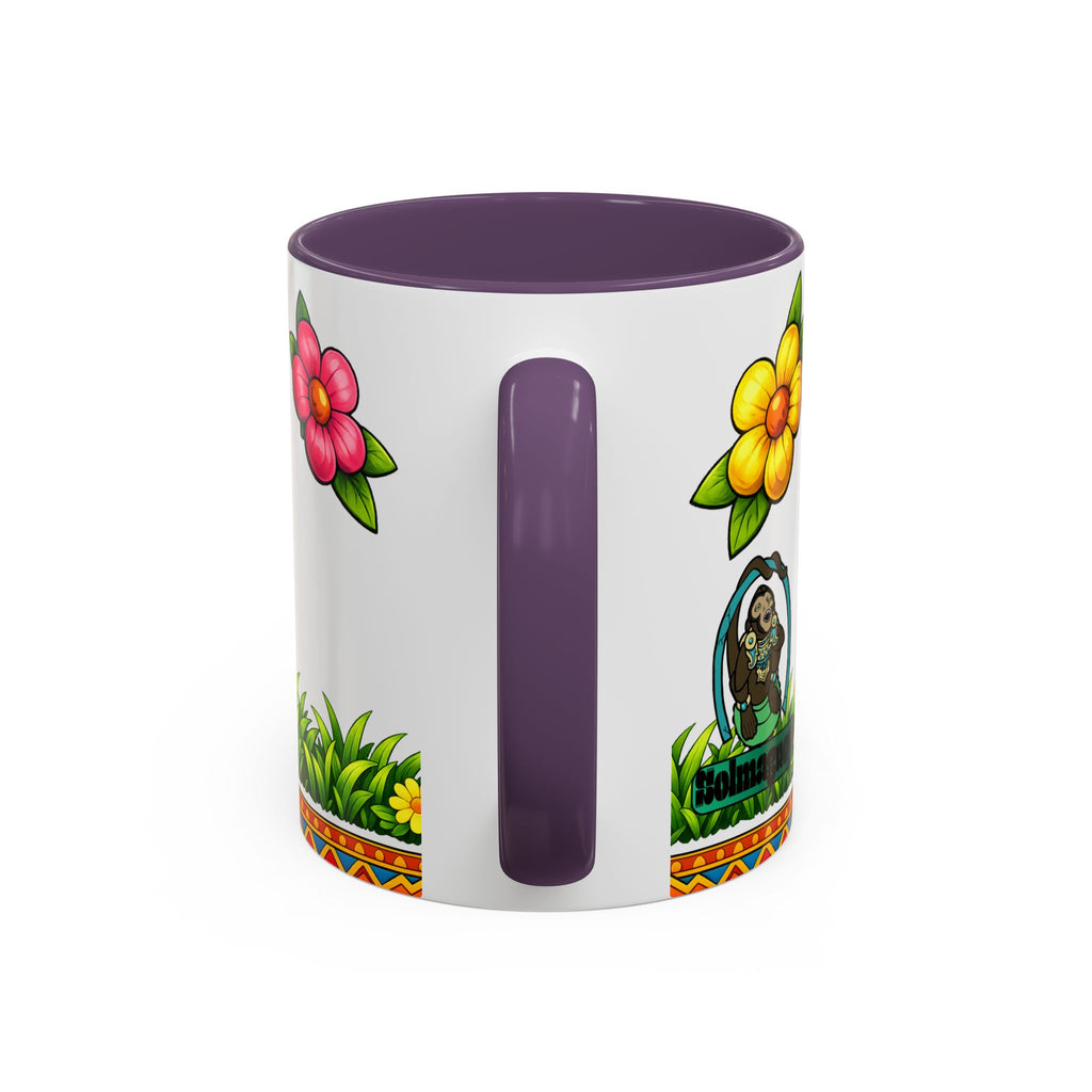 Cute Easter Bunny with Colorful Eggs Mug Accent Coffee Mug